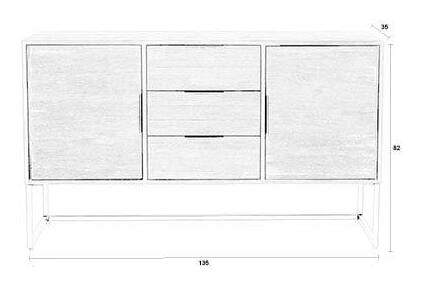ZILT Dressoir 'Yasmijn' Teakhout, 135cm