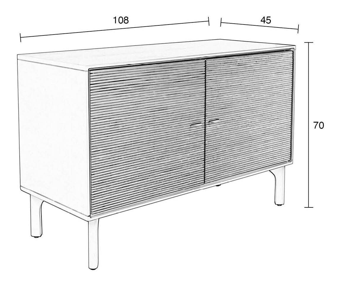 Zuiver Dressoir 'Morning' Acaciahout en rotan, 108cm