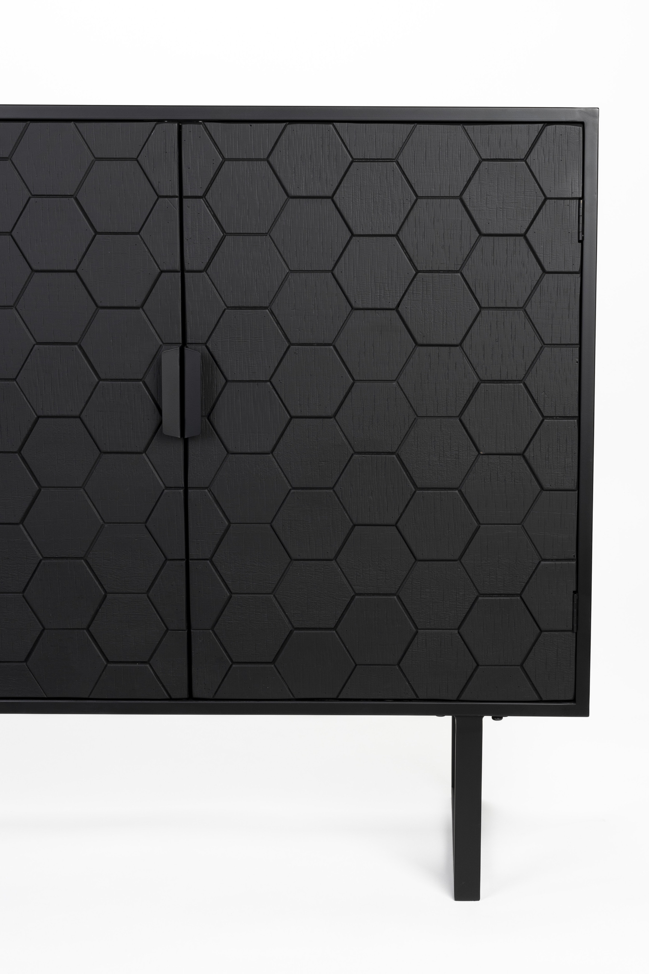 ZILT Dressoir 'Derrius' Dennenhout, 135cm, kleu zwart