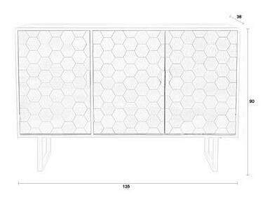 ZILT Dressoir 'Derrius' Dennenhout, 135cm, kleu zwart