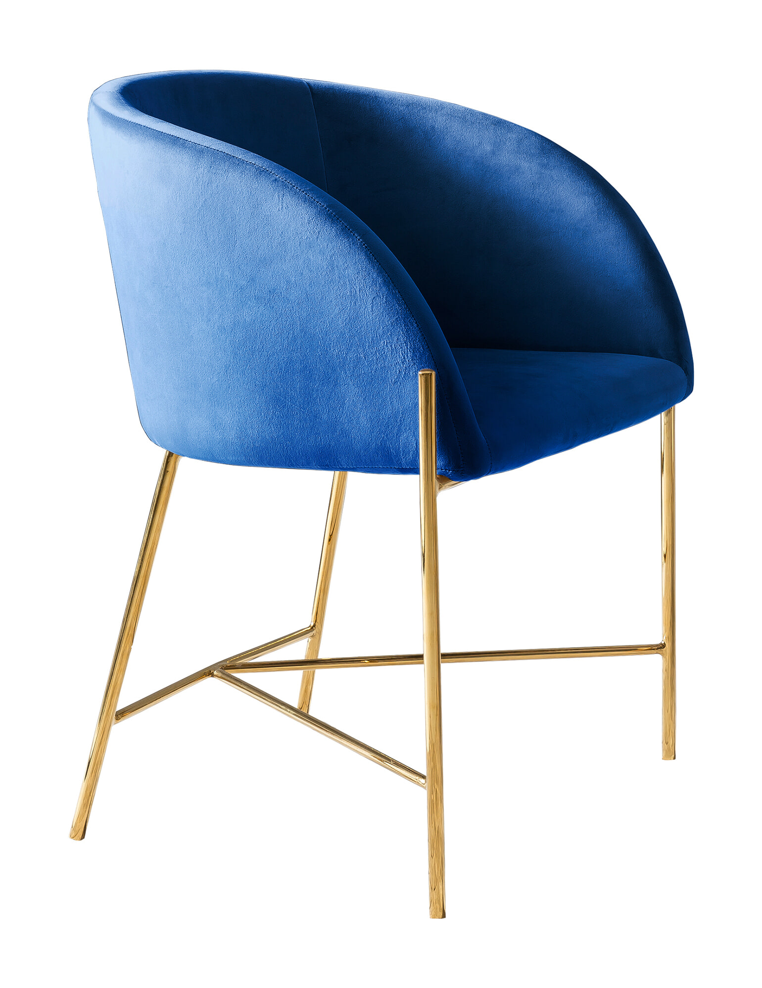 Artistiq Eetkamerstoel 'Lara' Velvet, kleur Blauw Artistiq Eetkamerstoel 'Lara' Velvet, kleur Blauw