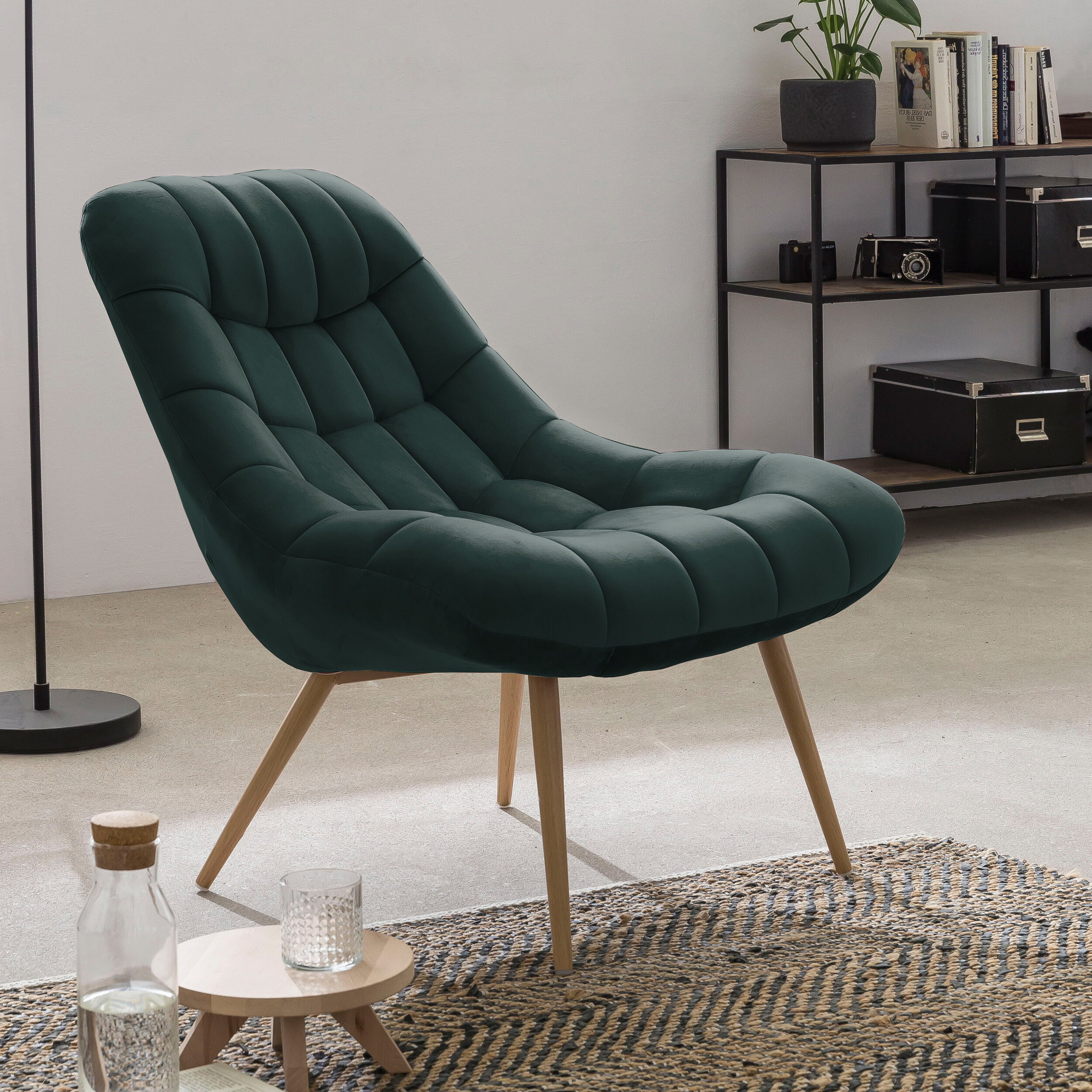 Artistiq Fauteuil 'Jurre' Velvet, kleur Groen