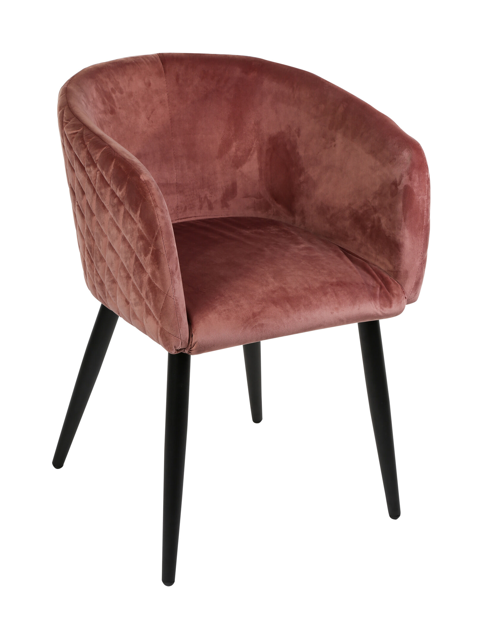 PTMD Eetkamerstoel 'Mace' Velvet, kleur Roze PTMD Eetkamerstoel 'Mace' Velvet, kleur Roze