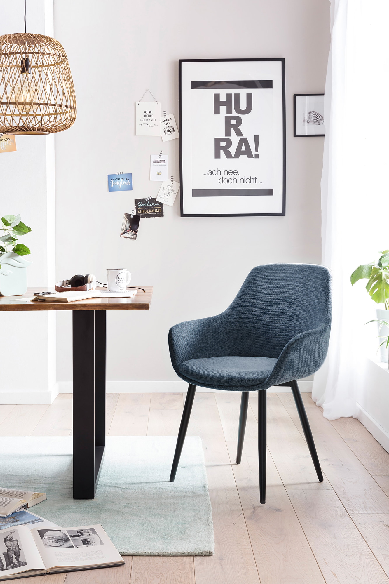 Artistiq Eetkamerstoel 'Matteo' kleur blauw
