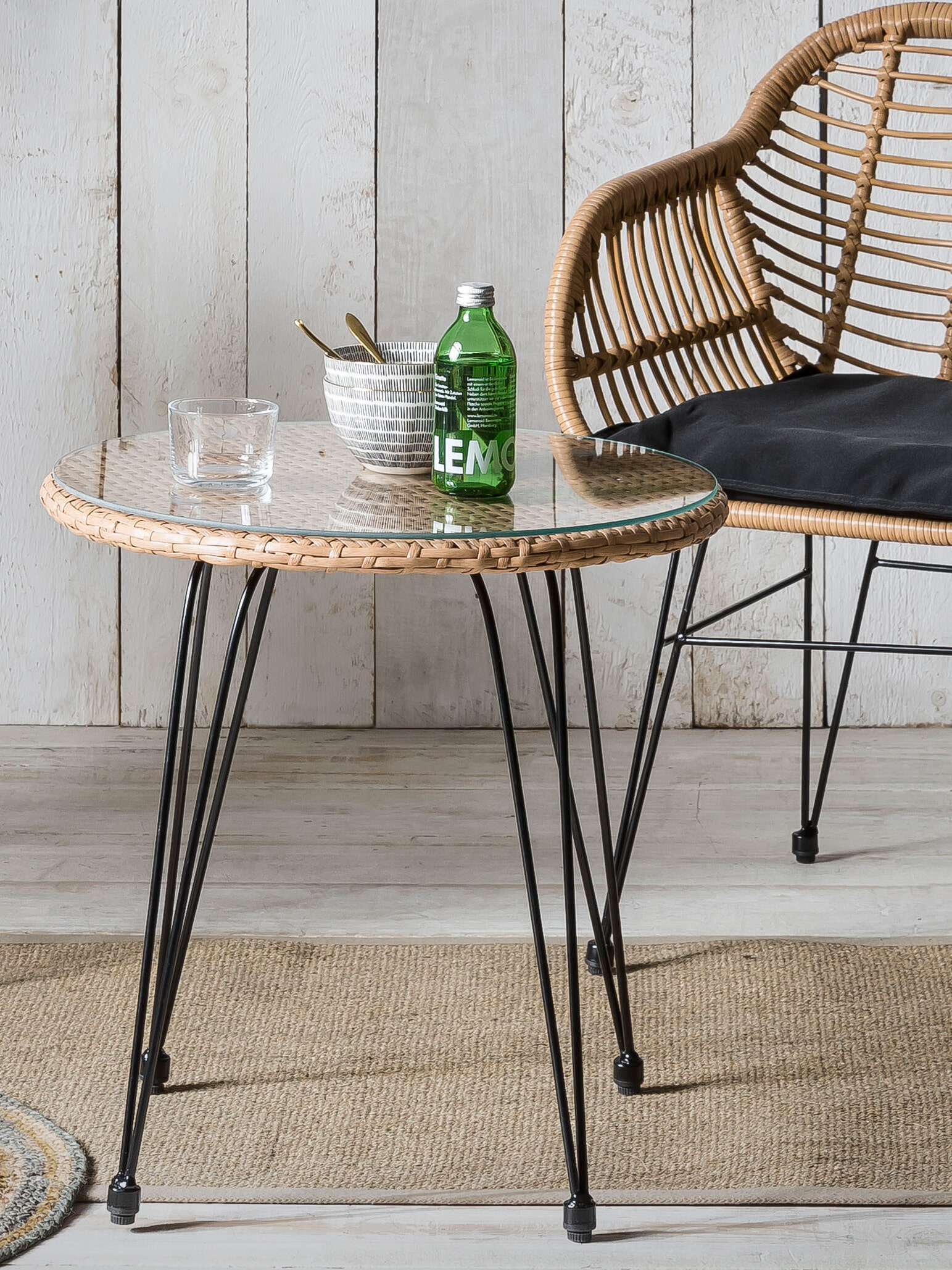 Artistiq Tuinsetje 'Mandela' Rotan, 2 stoelen + 1 bijzettafel
