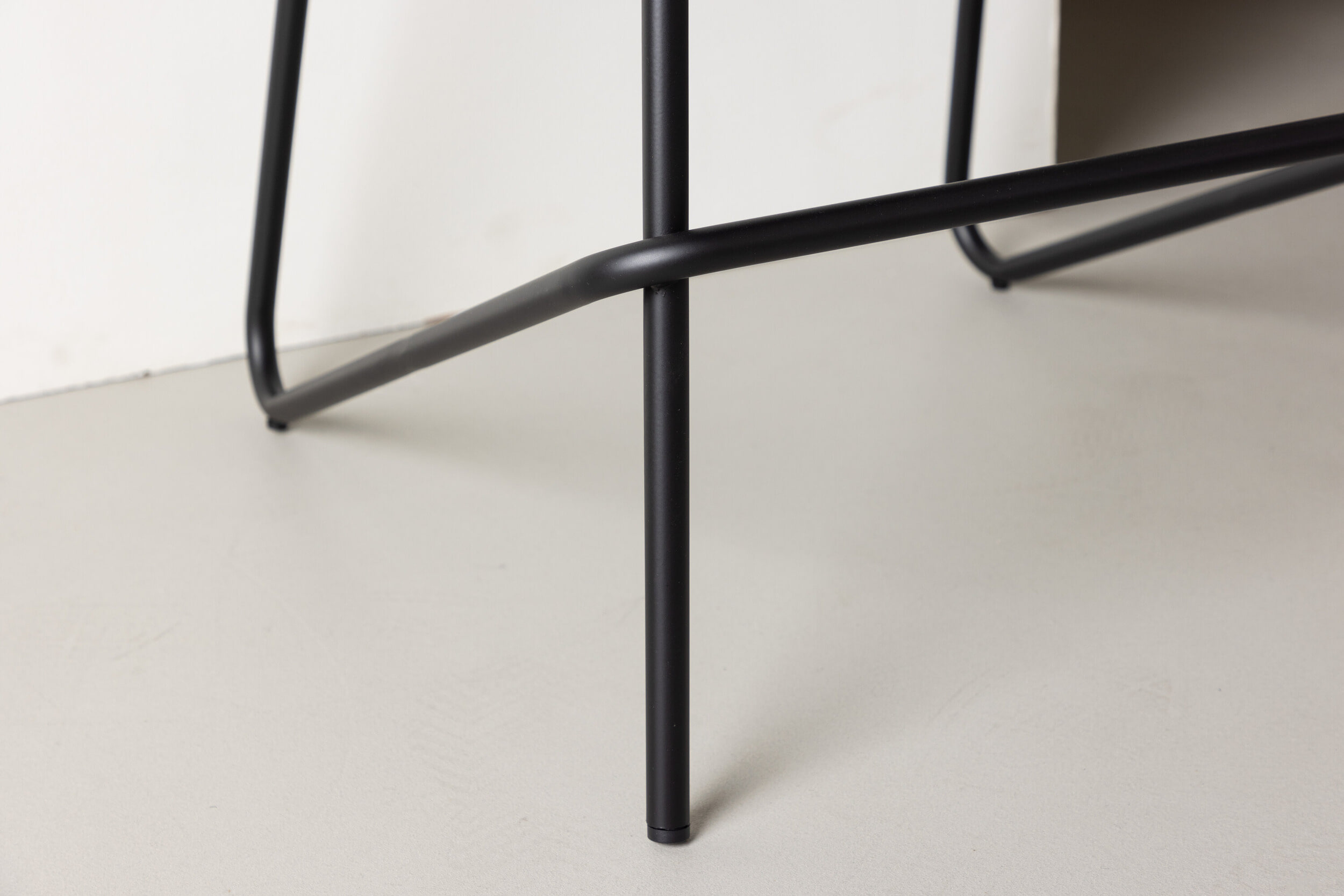 Nohr Barkruk 'Meggan' Lederlook, kleur Zwart (zithoogte 66cm)