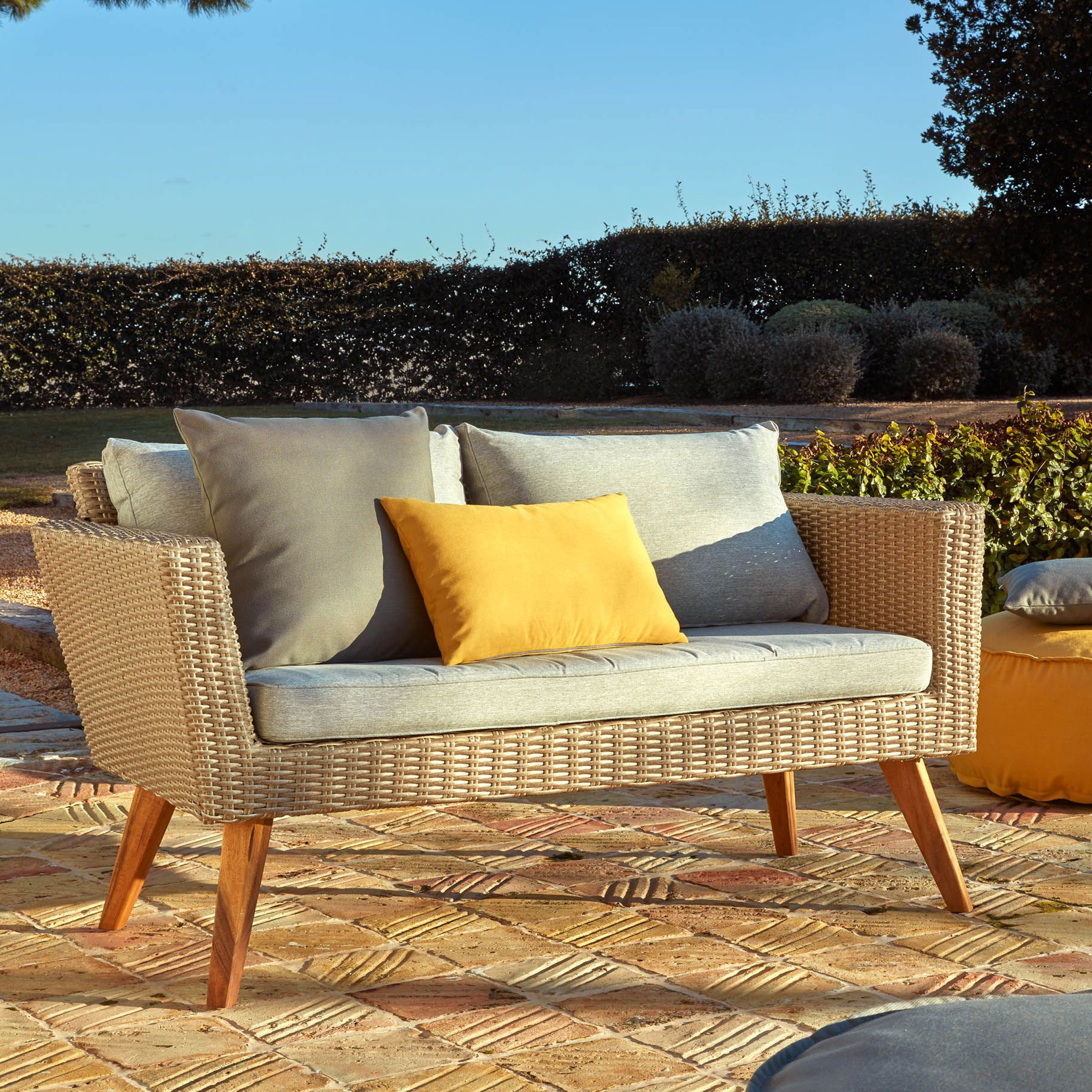 Kave Home Tuinbank 'Sumie' kleur Naturel Kave Home Tuinbank 'Sumie' kleur Naturel