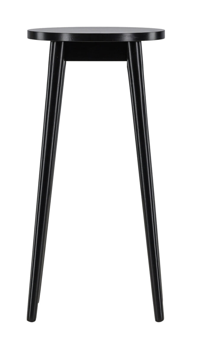Nohr Barkruk 'Donella' Rubberhout, kleur Zwart (zithoogte 75cm)