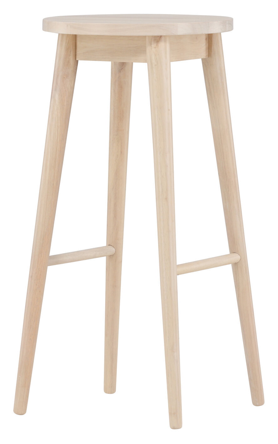 Nohr Barkruk 'Donella' Rubberhout, kleur Naturel (zithoogte 75cm)
