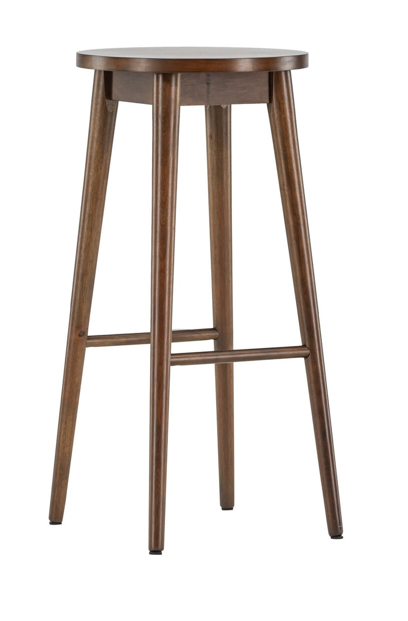 Nohr Barkruk 'Donella' Rubberhout, kleur Mokka (zithoogte 75cm)
