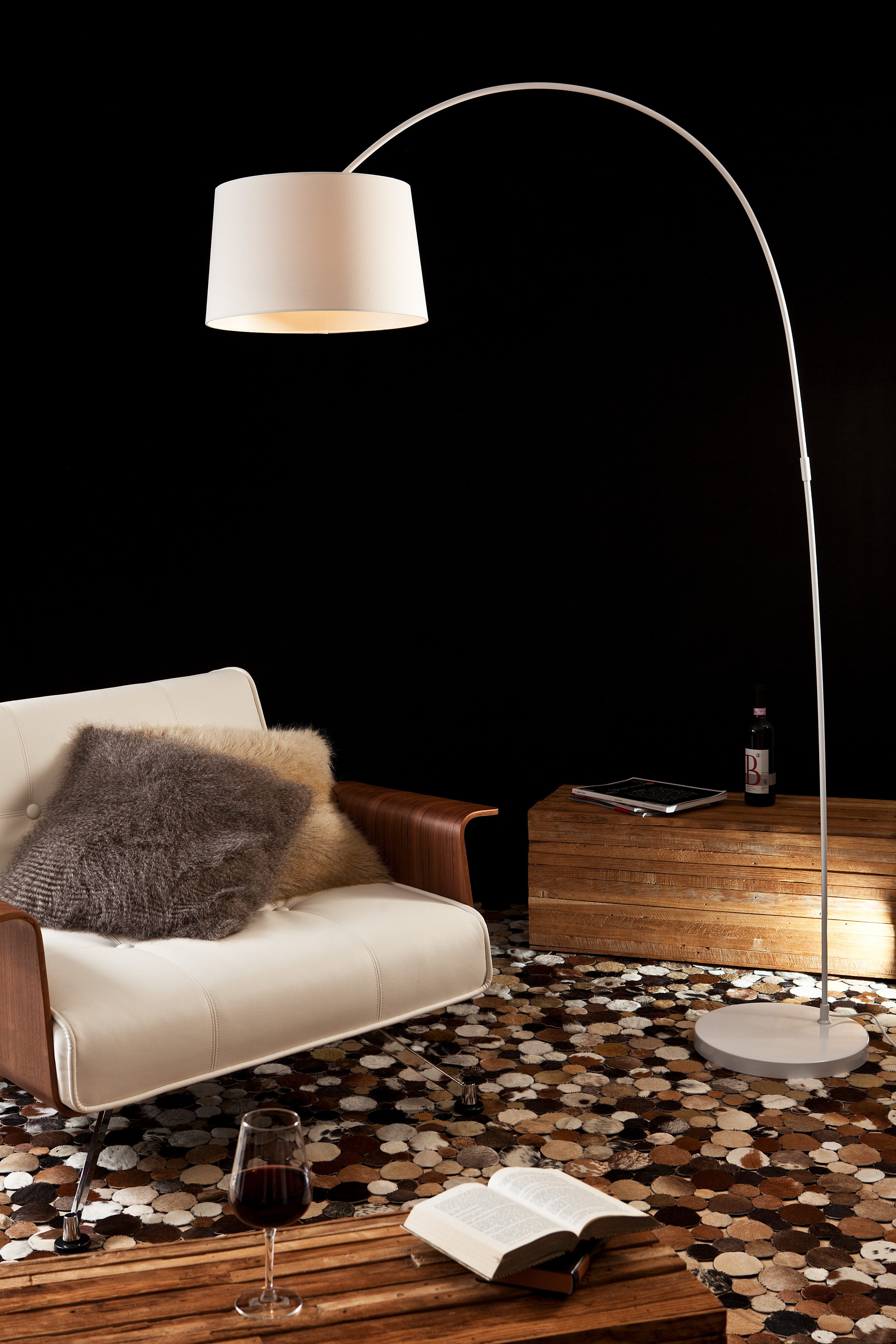 Artistiq Vloerlamp 'Kellie' 205cm hoog, kleur Wit
