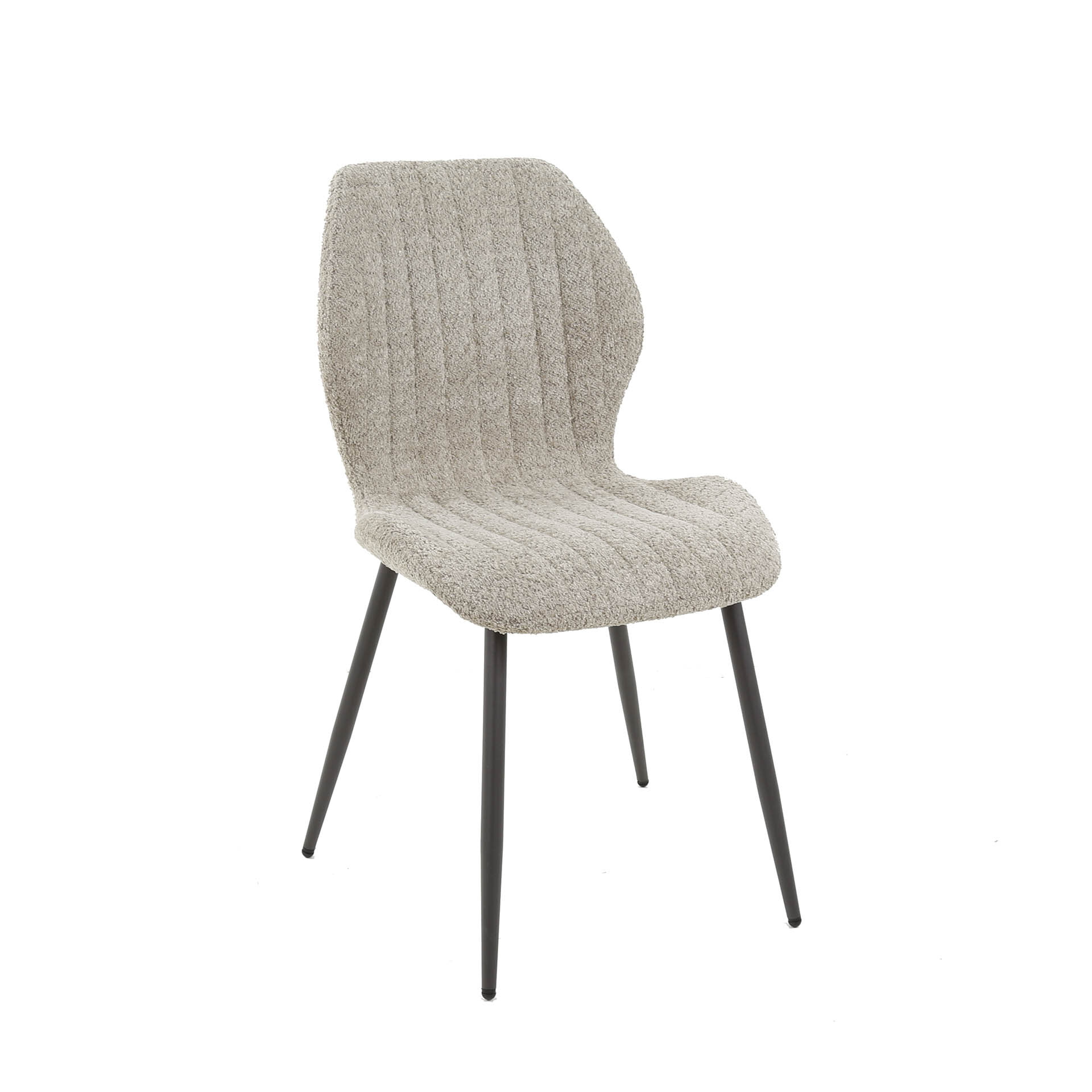 LifestyleFurn Eetkamerstoel 'Taneeka' Bouclé, kleur Zand