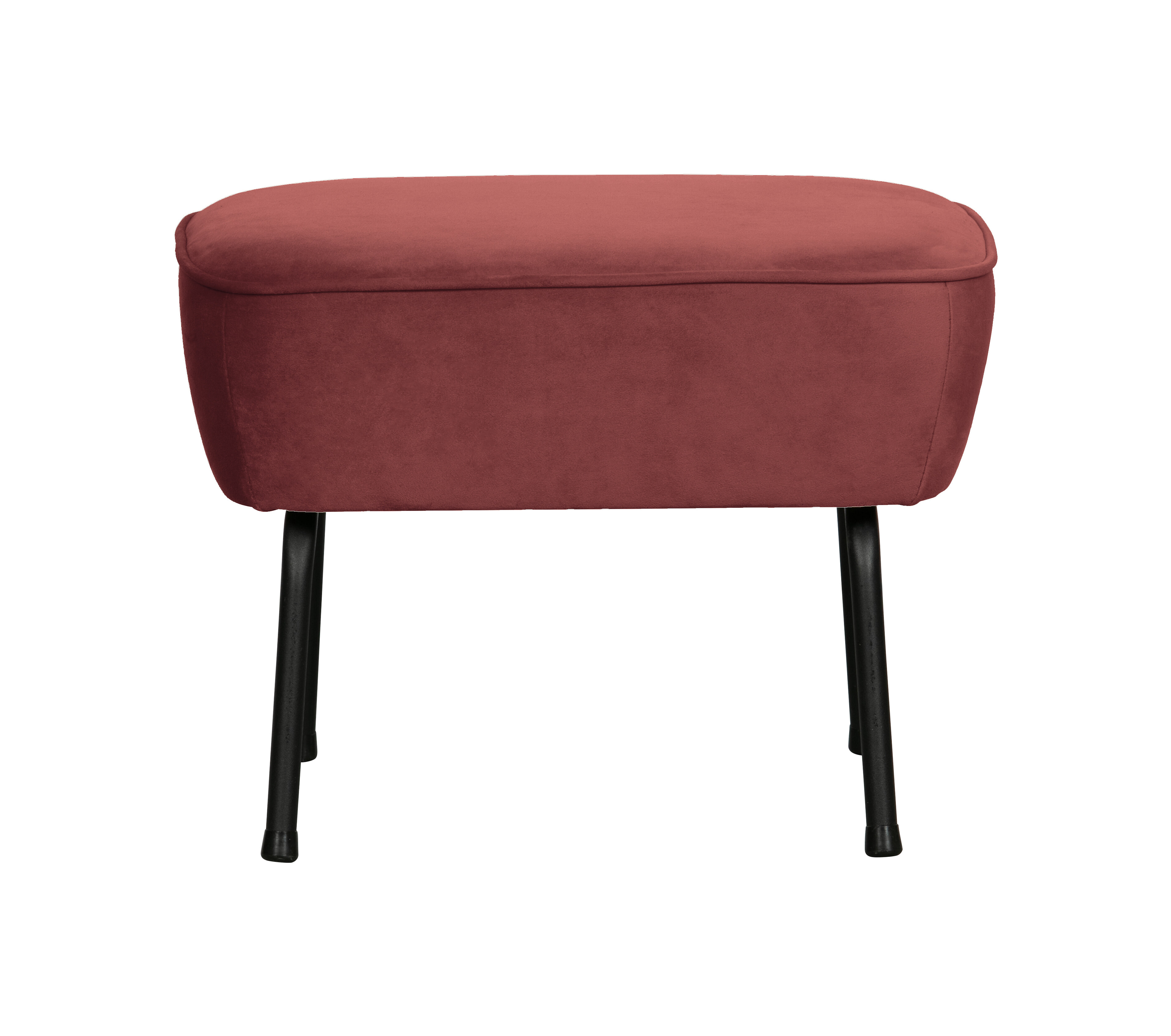 BePureHome Hocker 'Vogue' Velvet, kleur Chestnut BePureHome Hocker 'Vogue' Velvet, kleur Chestnut