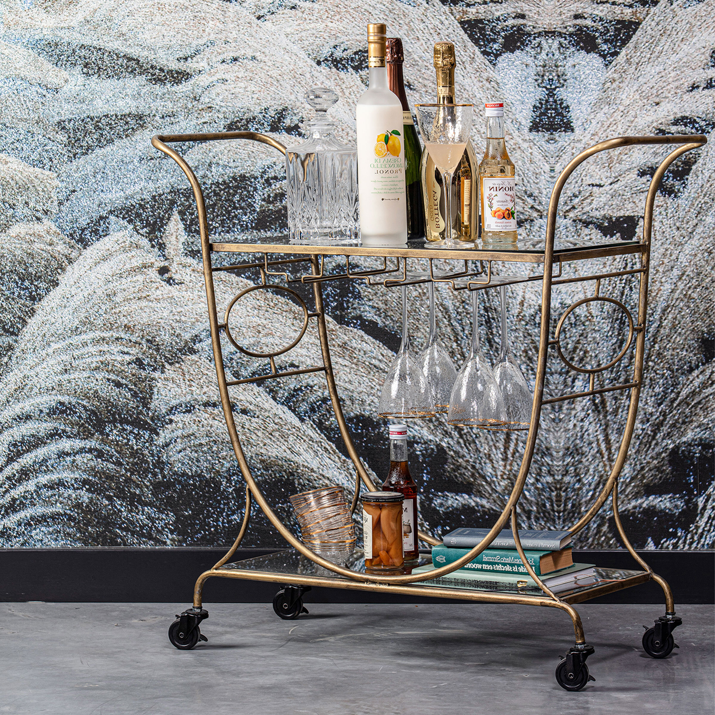 BePureHome Trolley 'Decadent' 82 x 84cm, kleur Antique Brass BePureHome Trolley 'Decadent' 82 x 84cm, kleur Antique Brass