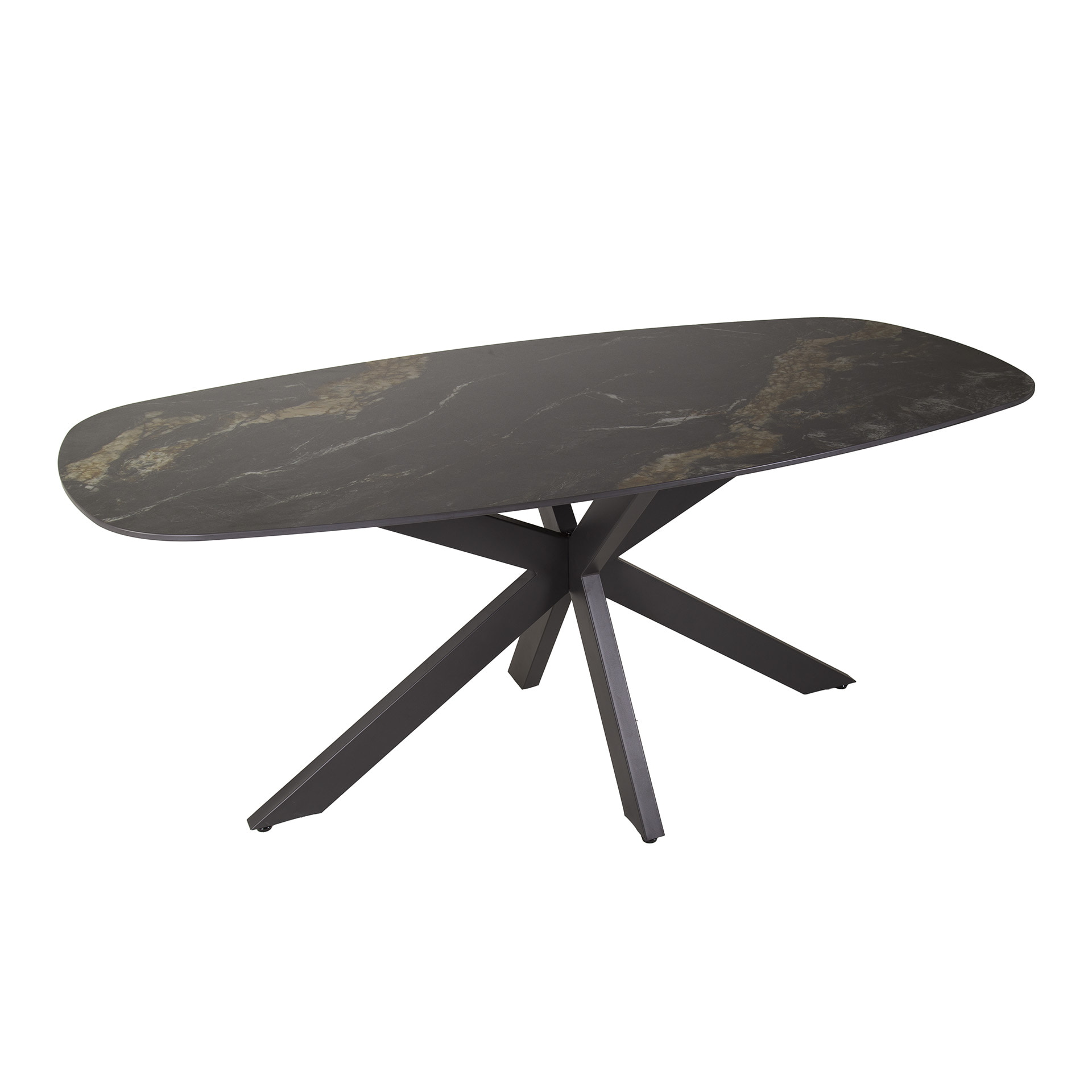 LifestyleFurn Deens Ovale Eettafel 'Cherie' Keramiek, 180 x 90cm