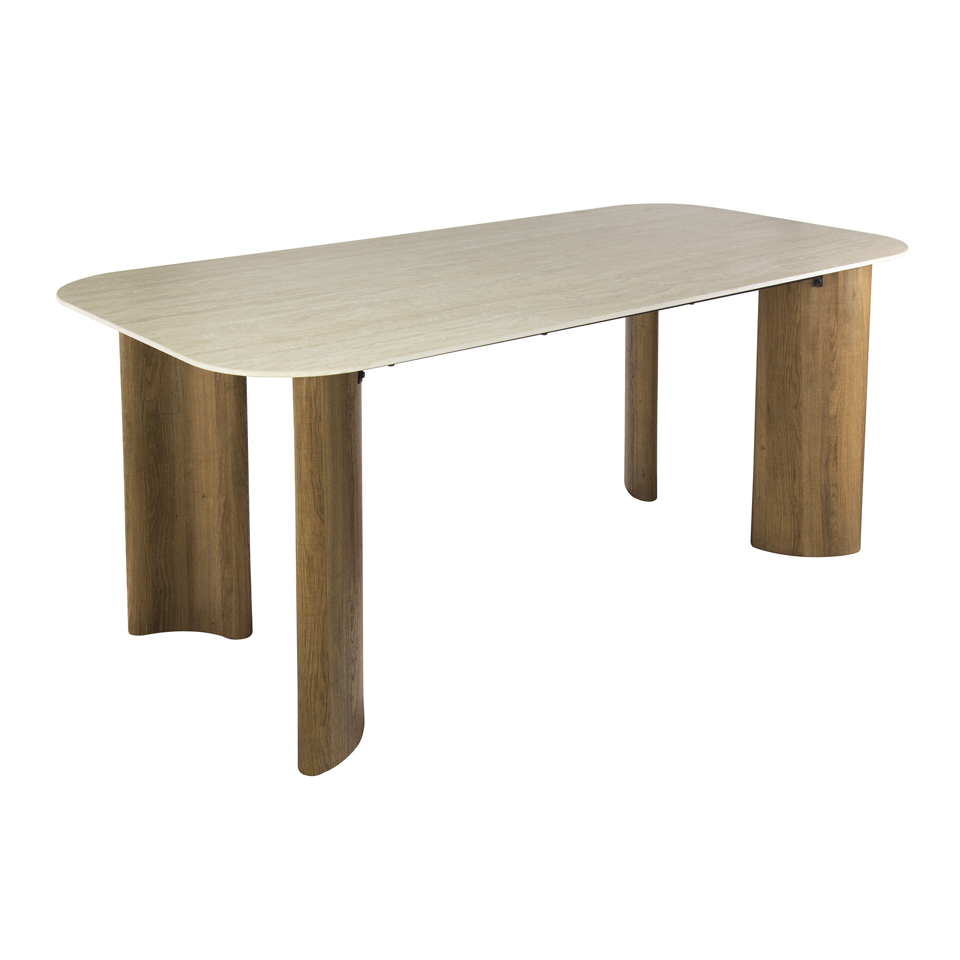 LifestyleFurn Eettafel 'Laycie' Keramiek in Travertin-look, 180 x 90cm