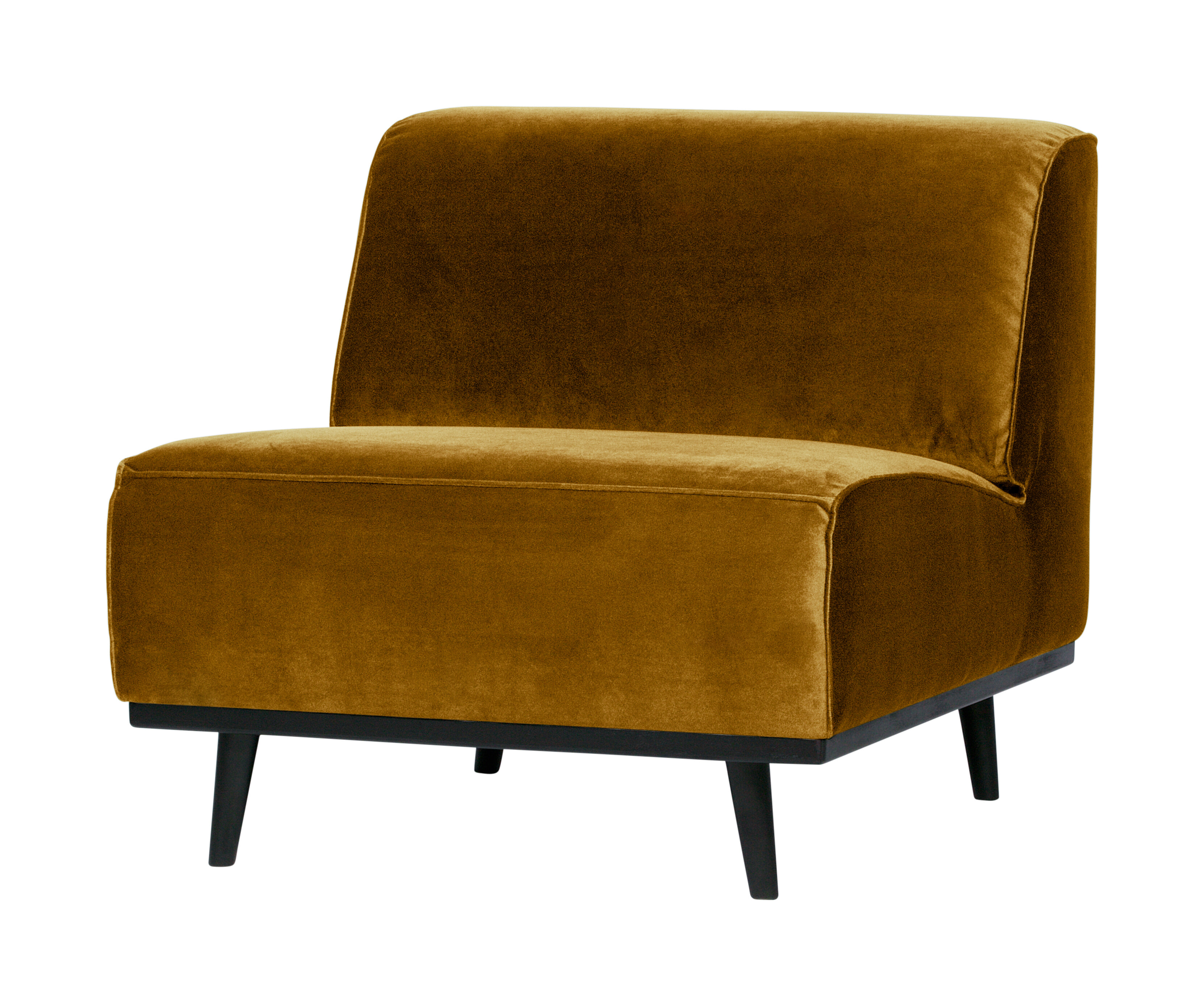 BePureHome Fauteuil 'Statement' Velvet, kleur Honing Geel BePureHome Fauteuil 'Statement' Velvet, kleur Honing Geel