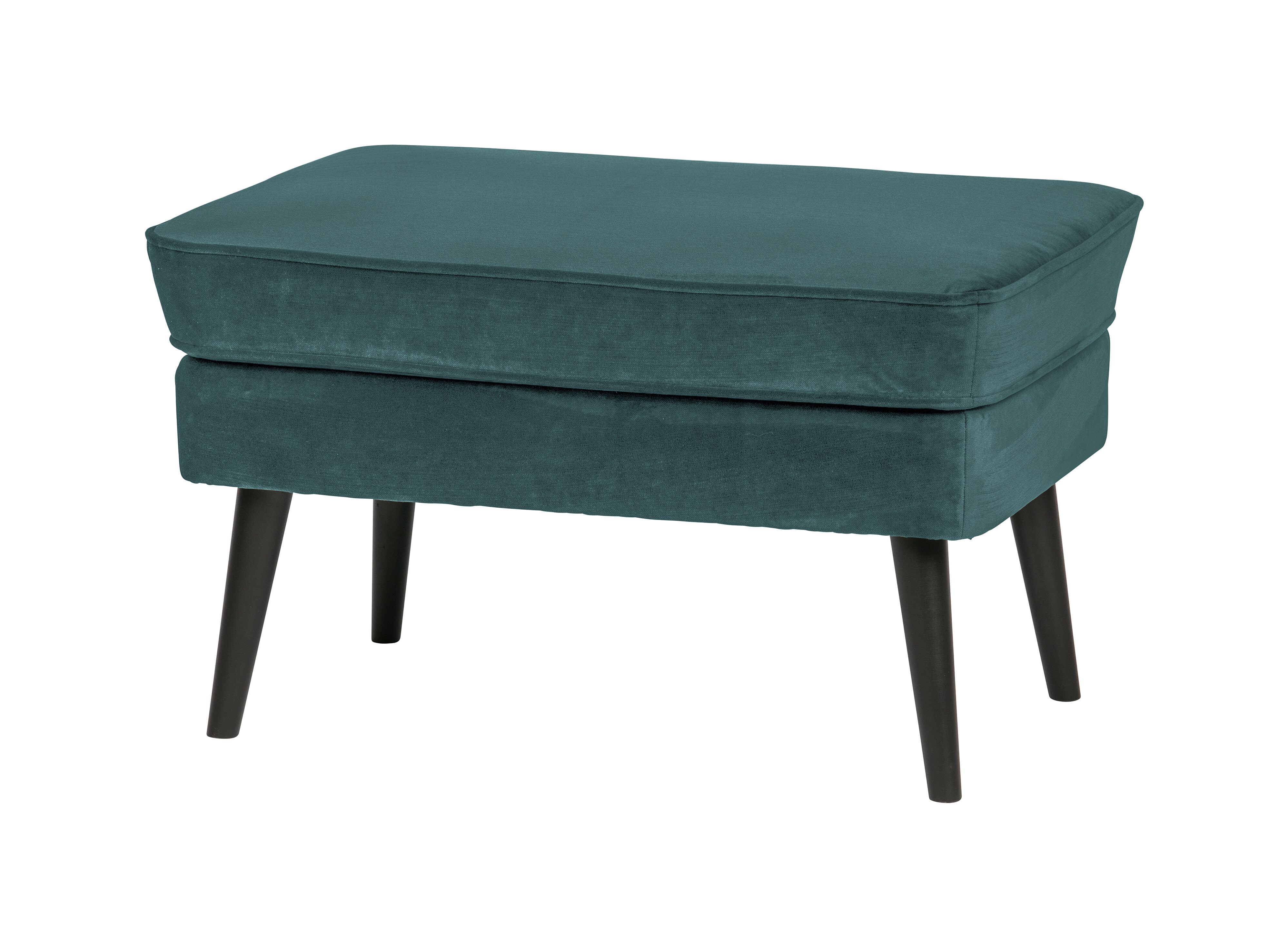 WOOOD Hocker 'Rocco' Velvet, kleur Teal WOOOD Hocker 'Rocco' Velvet, kleur Teal
