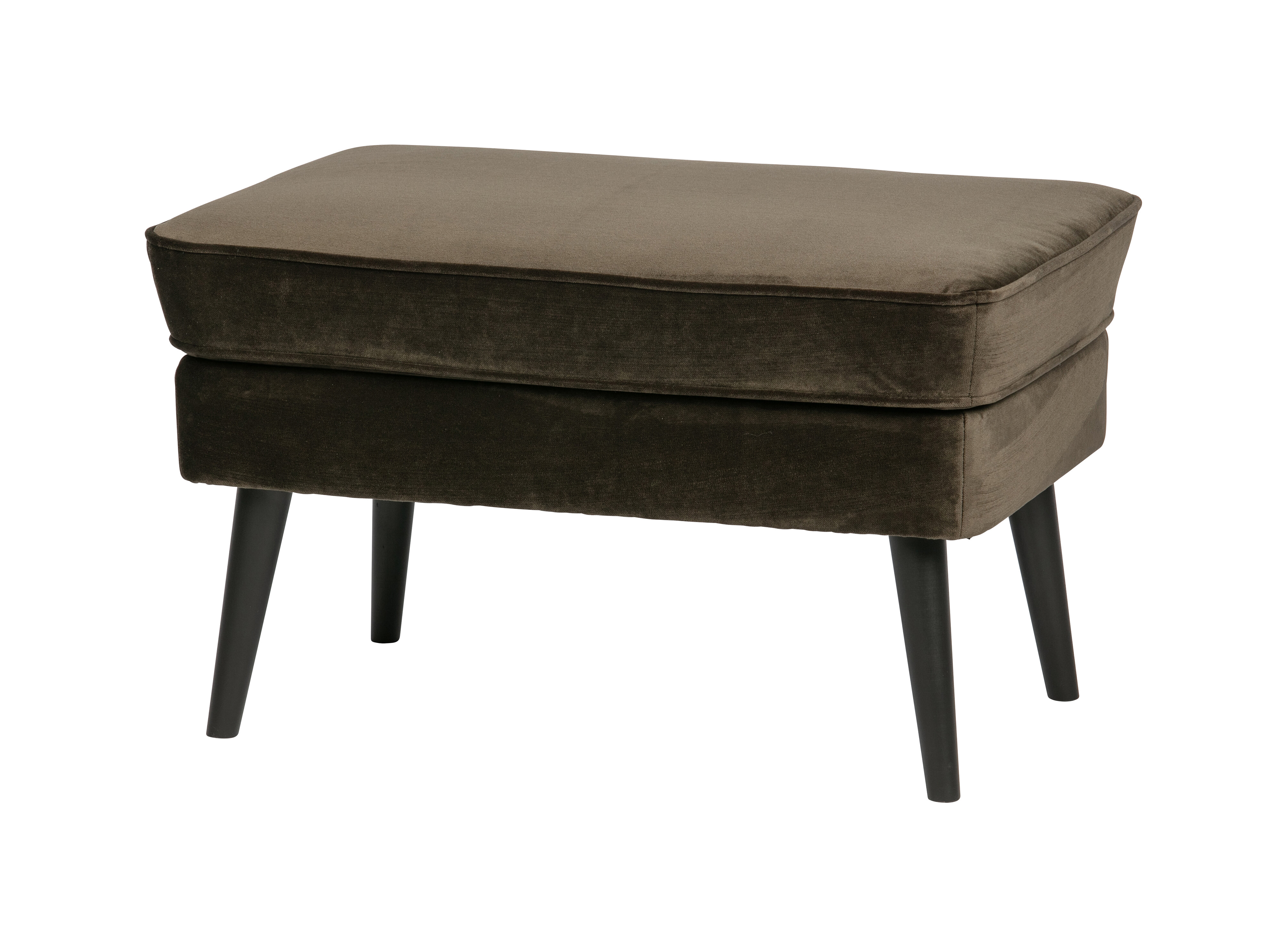 WOOOD Hocker 'Rocco' Velvet, kleur Warm Groen WOOOD Hocker 'Rocco' Velvet, kleur Warm Groen