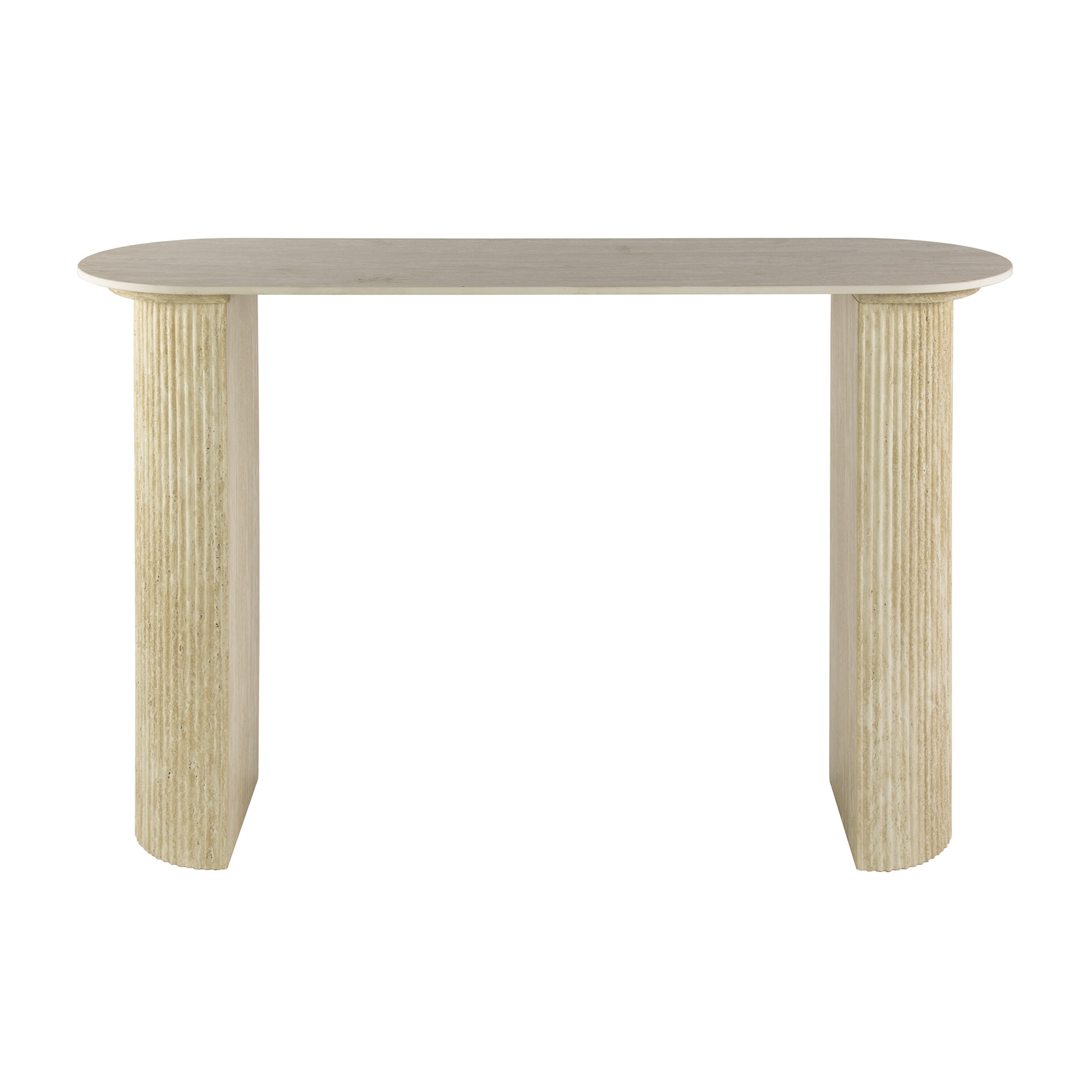 LifestyleFurn Sidetable/Kaptafel 'Ciarra' Travertinlook, 120cm
