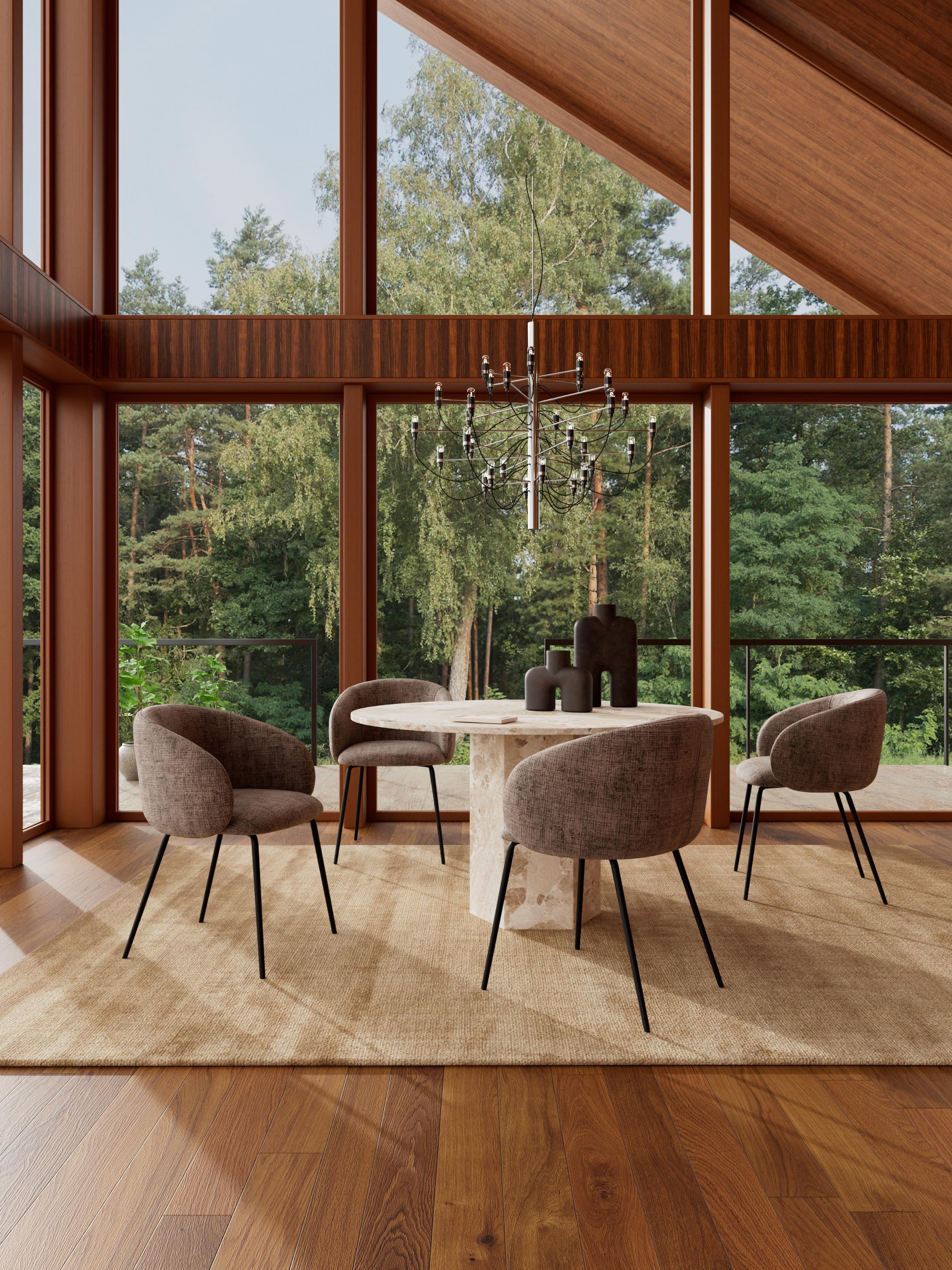 Bendt Ronde Eettafel 'Lasonya' Travertin, 130cm