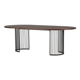 Nohr Ovale Eettafel 'Emmauel' Walnoot MDF, 220 x 110cm