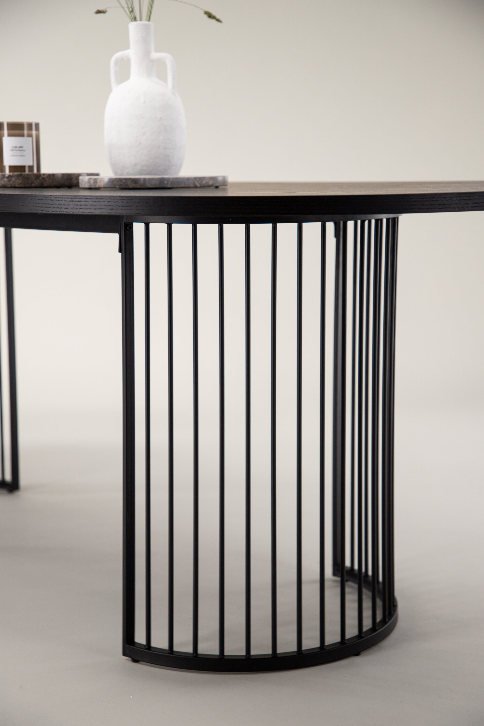 Nohr Ovale Eettafel 'Emmauel' MDF, 220 x 110cm, kleur Zwart