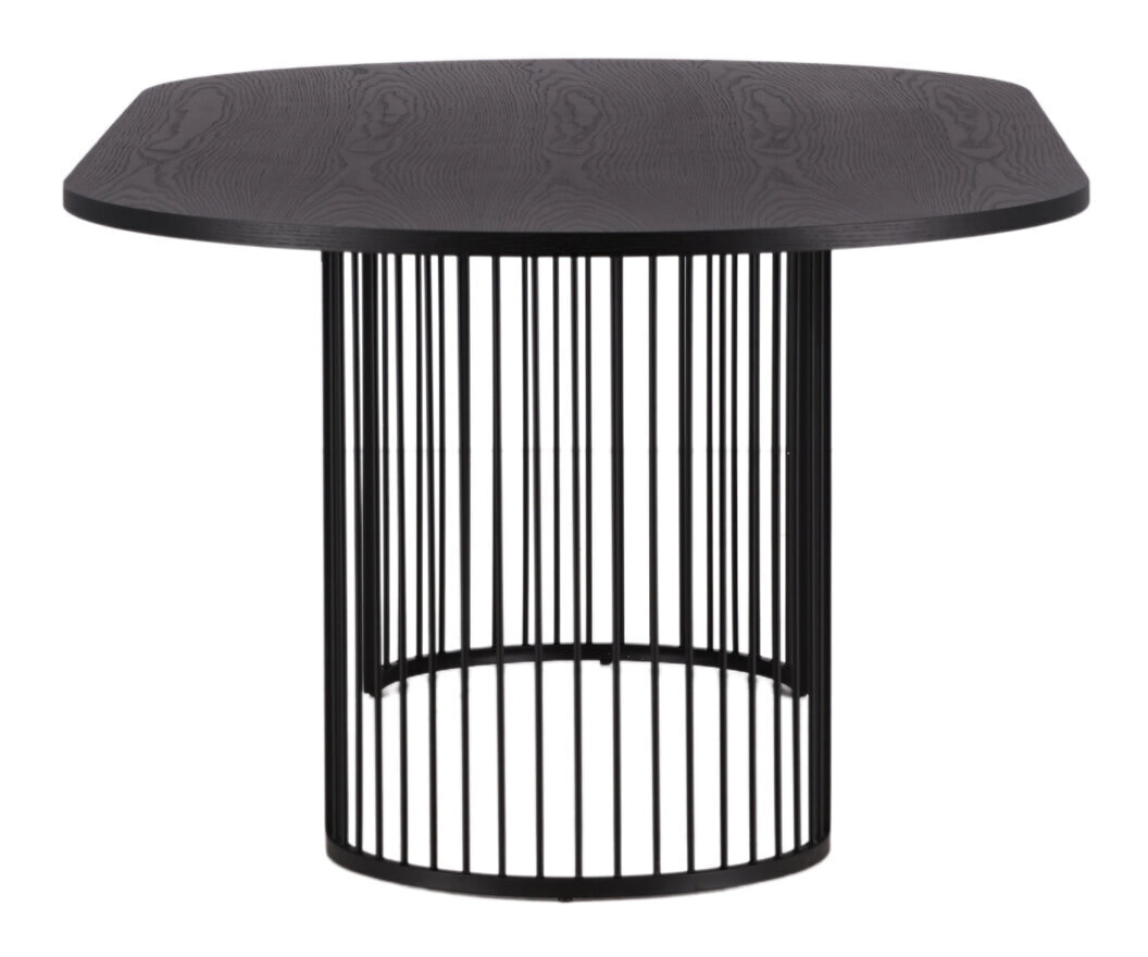 Nohr Ovale Eettafel 'Emmauel' MDF, 220 x 110cm, kleur Zwart