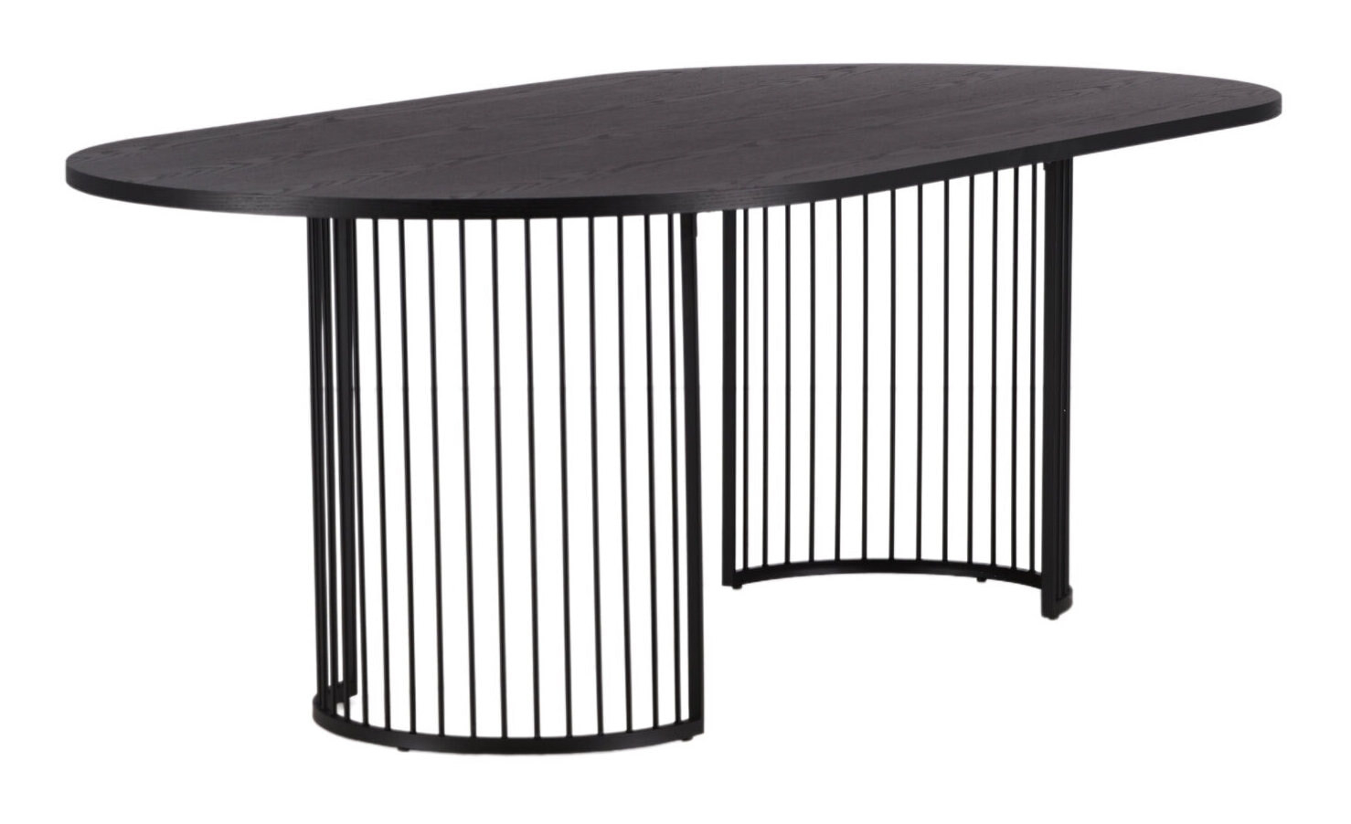 Nohr Ovale Eettafel 'Emmauel' MDF, 220 x 110cm, kleur Zwart
