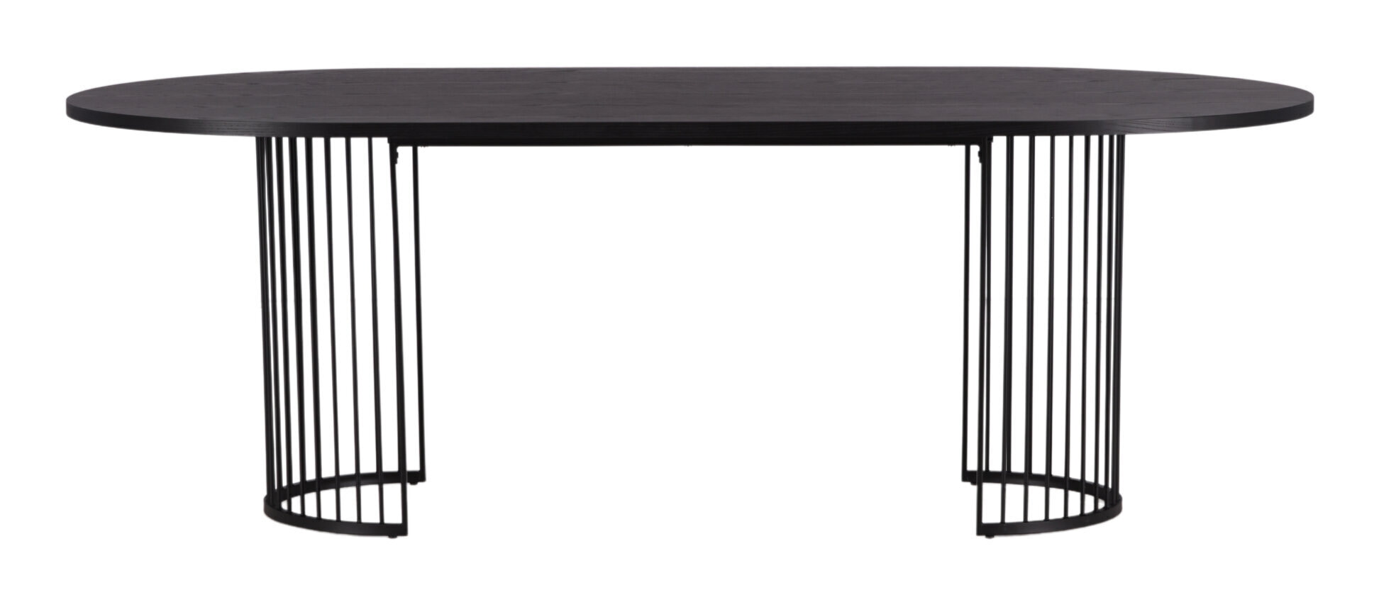 Nohr Ovale Eettafel 'Emmauel' MDF, 220 x 110cm, kleur Zwart