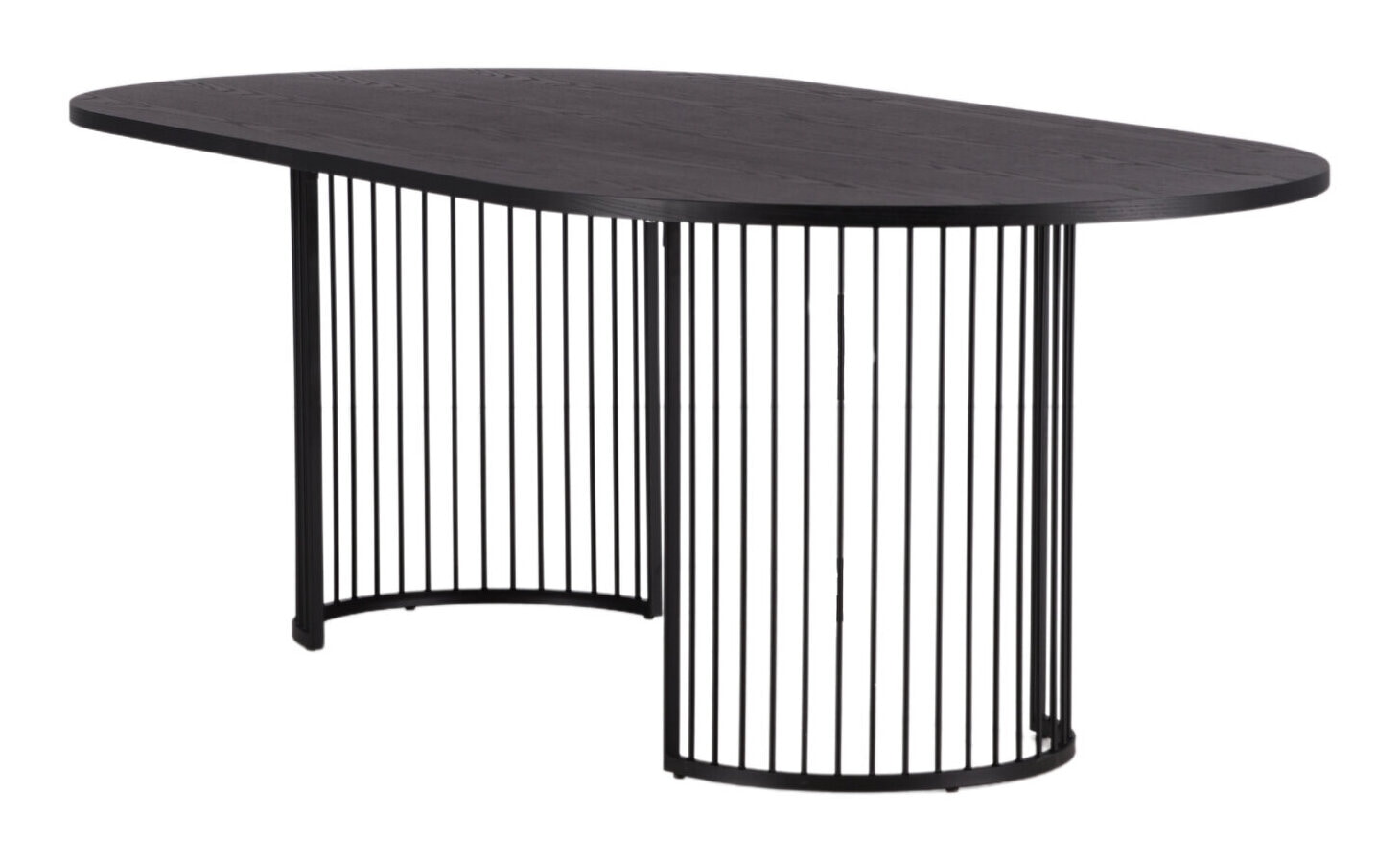 Nohr Ovale Eettafel 'Emmauel' MDF, 220 x 110cm, kleur Zwart