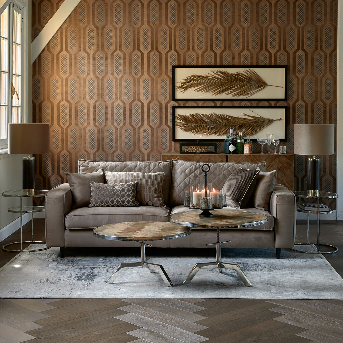 Rivièra Maison Kaarshouder 'Lisbon' Voor 6 kaarsen, kleur Mat Zwart