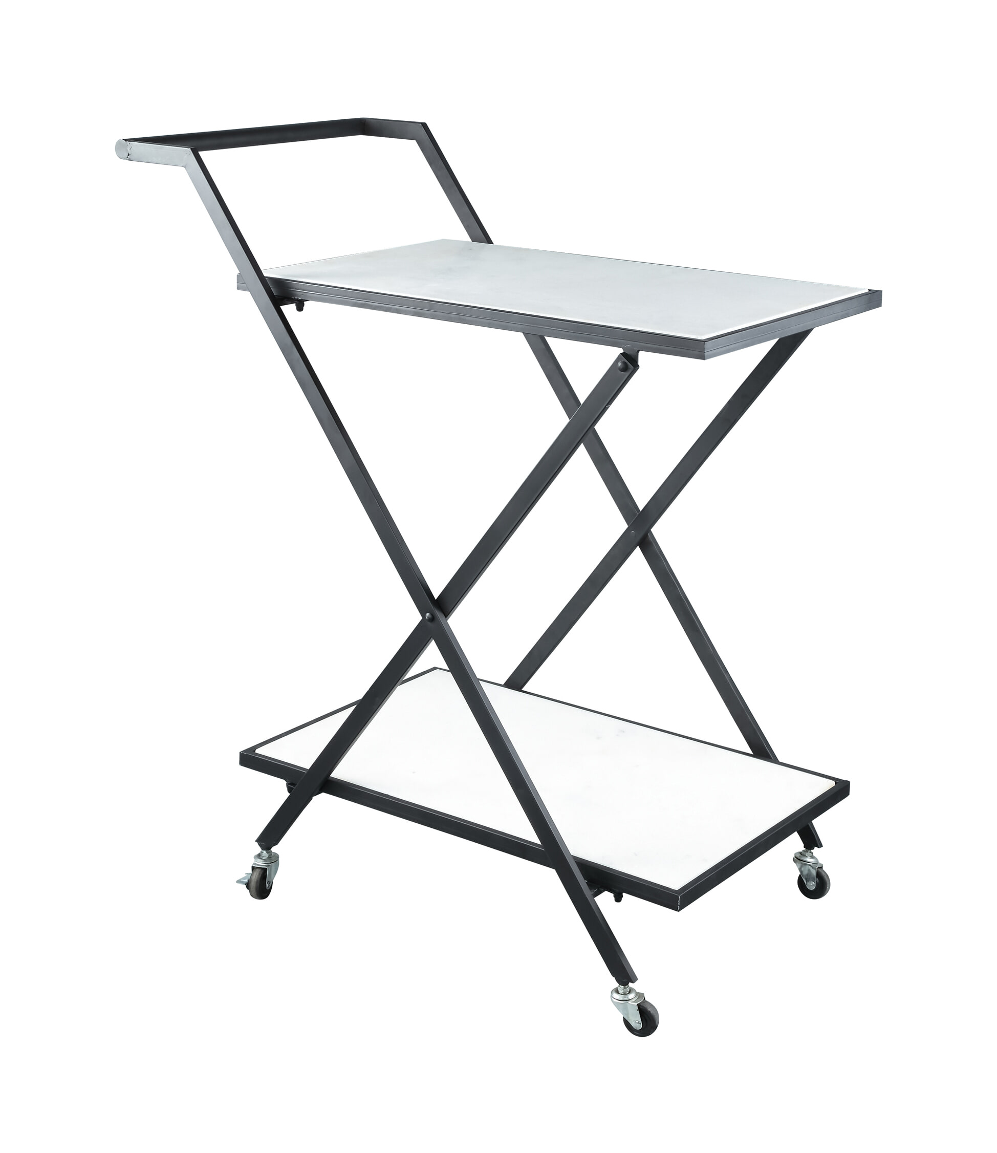 PTMD Trolley 'Tove', Marmer en Staal, 94 x 48 x 80cm, kleur Wit PTMD Trolley 'Tove', Marmer en Staal, 94 x 48 x 80cm, kleur Wit