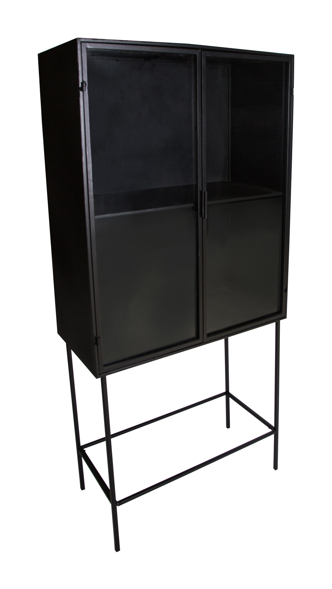 PTMD Opbergkast 'Simple', Metaal, 170.5 x 39.5 x 80cm, kleur Zwart PTMD Opbergkast 'Simple', Metaal, 170.5 x 39.5 x 80cm, kleur Zwart