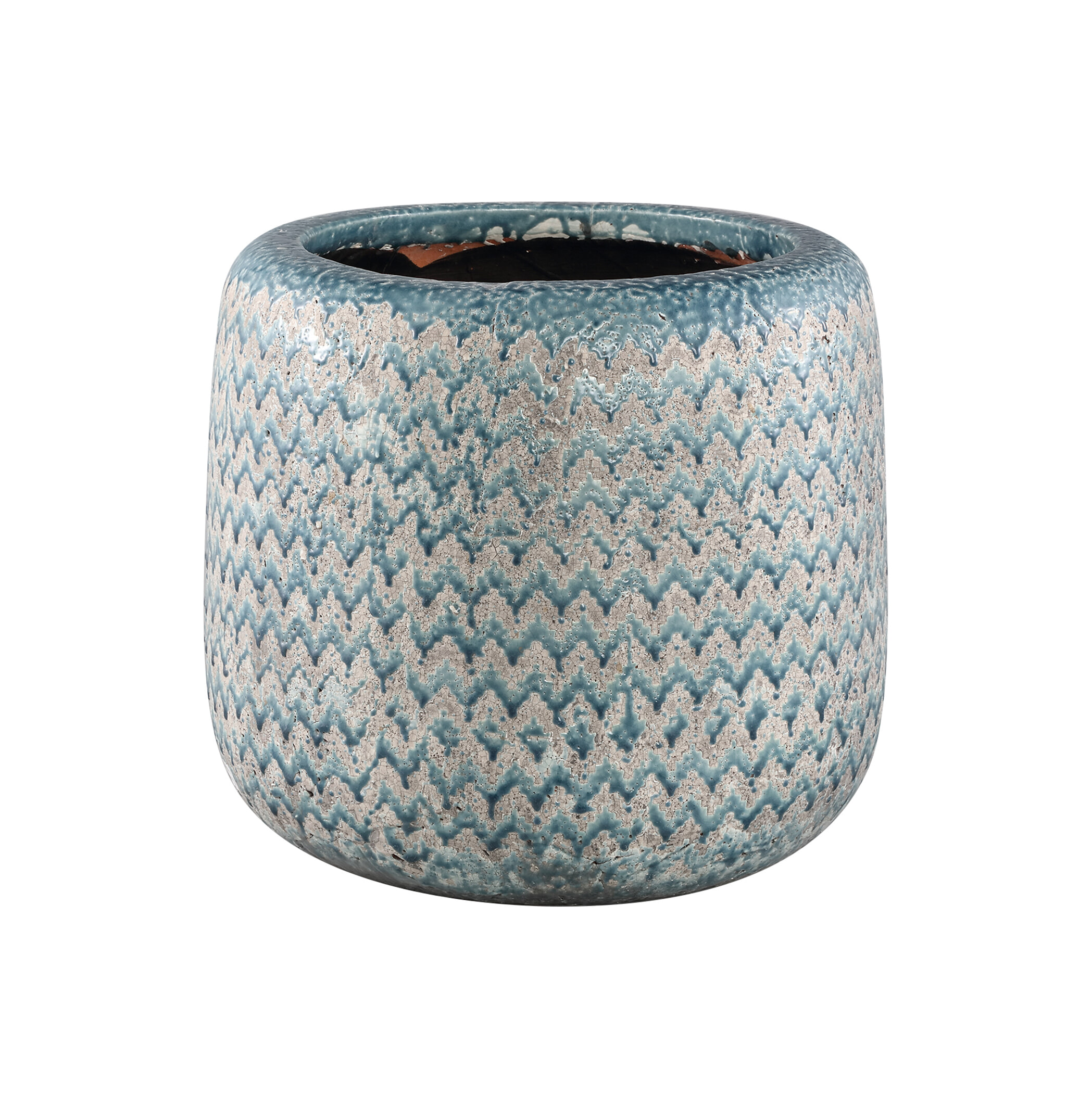 PTMD Pot 'Jasper', Keramiek, 80 x 25 x 30cm, kleur Blauw PTMD Pot 'Jasper', Keramiek, 80 x 25 x 30cm, kleur Blauw