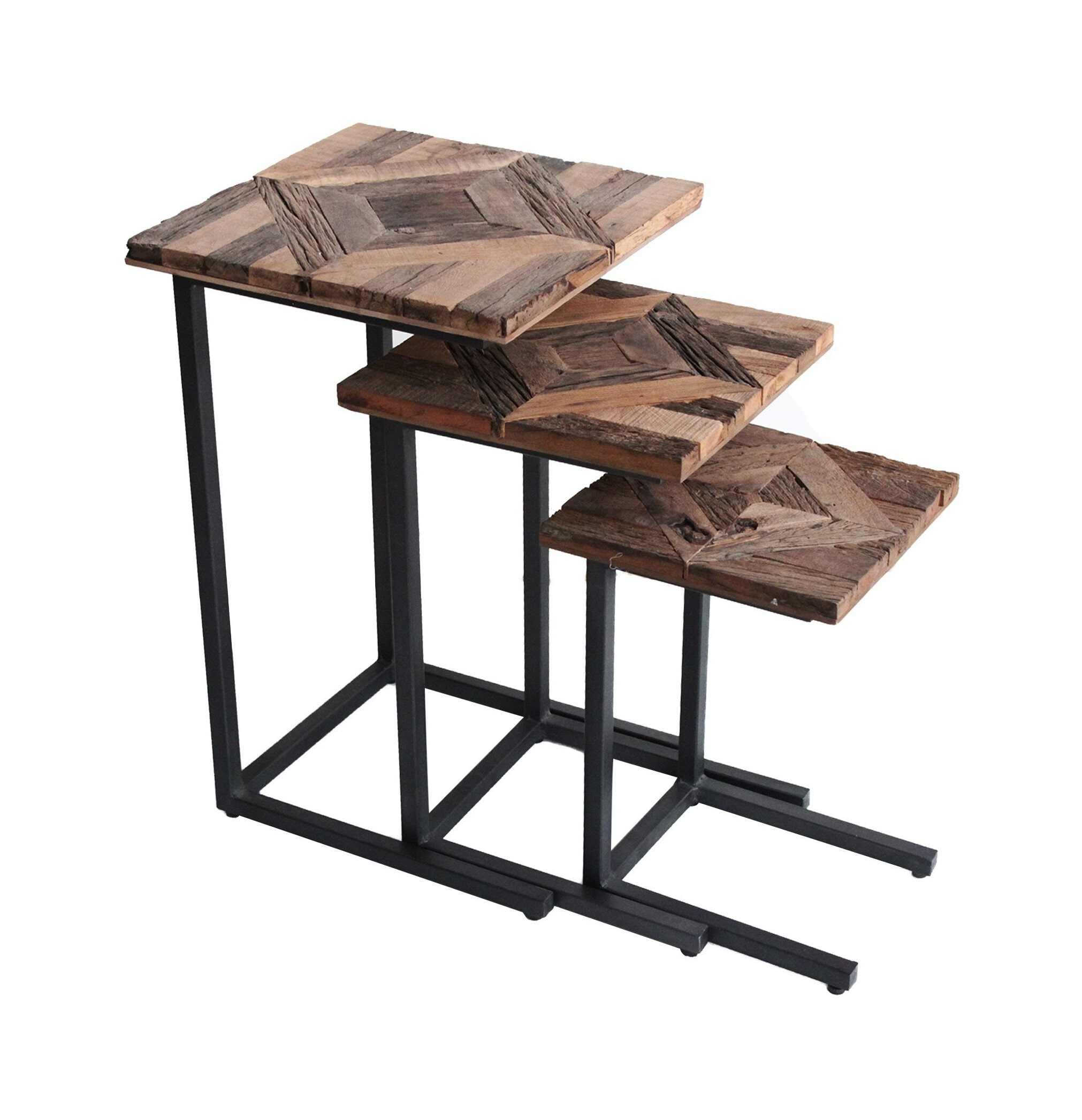 PTMD Koffietafel 'Wynne', Hout, set van 3 PTMD Koffietafel 'Wynne', Hout, set van 3