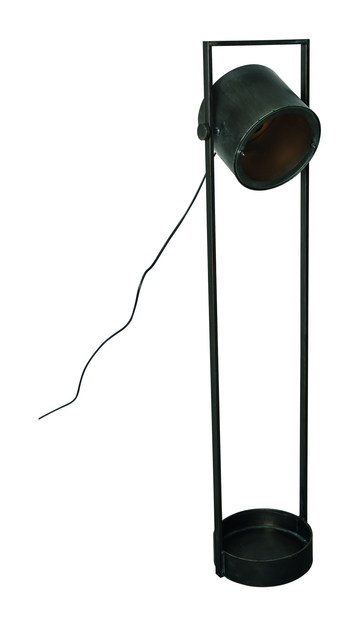 PTMD Vloerlamp 'Derek', Metaal, 120 x 23.5 x 29.5cm, kleur Zwart