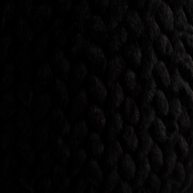 Rivièra Maison Poef 'Silver Creek' Faux Fur, kleur Zwart