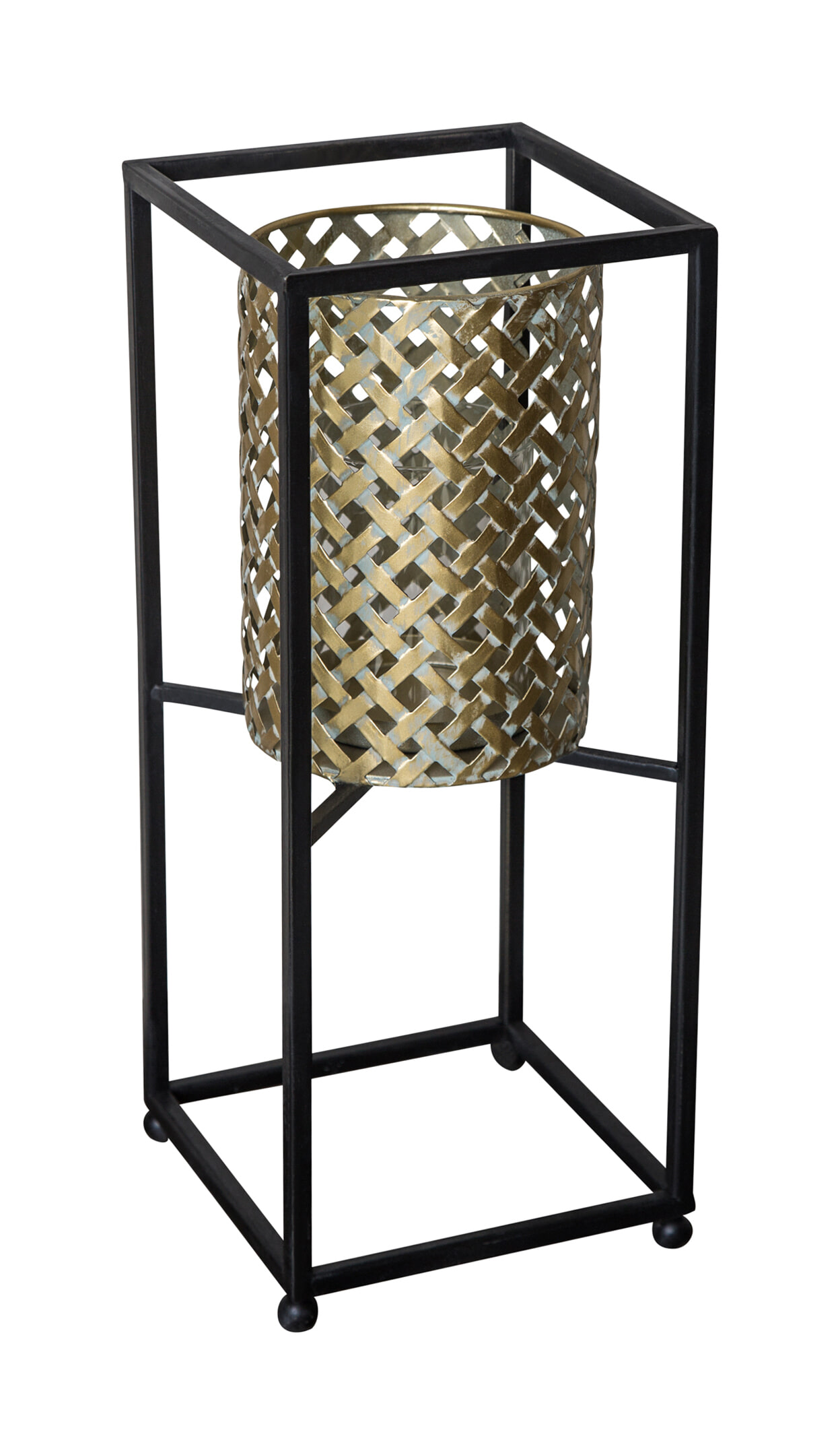 PTMD Lantaarn 'Brandon', Metaal, 37 x 15 x 15cm, kleur Goud PTMD Lantaarn 'Brandon', Metaal, 37 x 15 x 15cm, kleur Goud