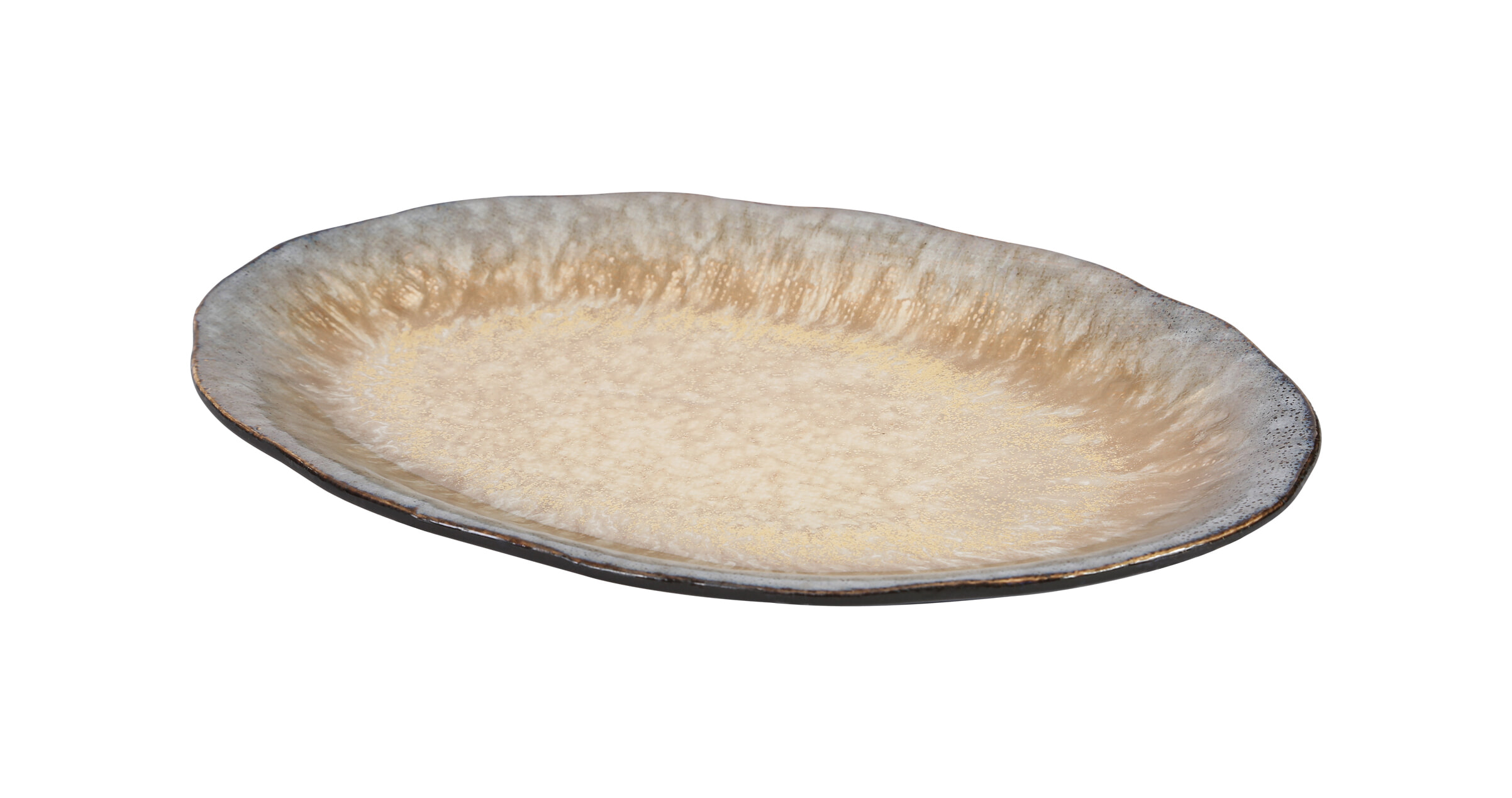 PTMD Bord 'Candice', Keramiek, 32 x 21 x 2.4cm, kleur Crème PTMD Bord 'Candice', Keramiek, 32 x 21 x 2.4cm, kleur Crème