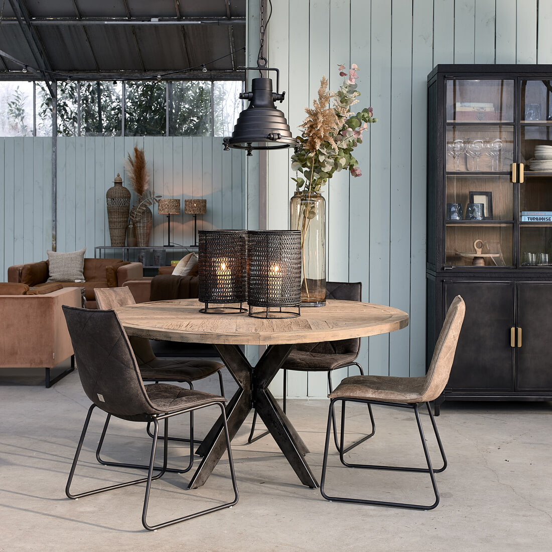 Rivièra Maison Ronde Eettafel 'Falcon Crest' Eikenhout