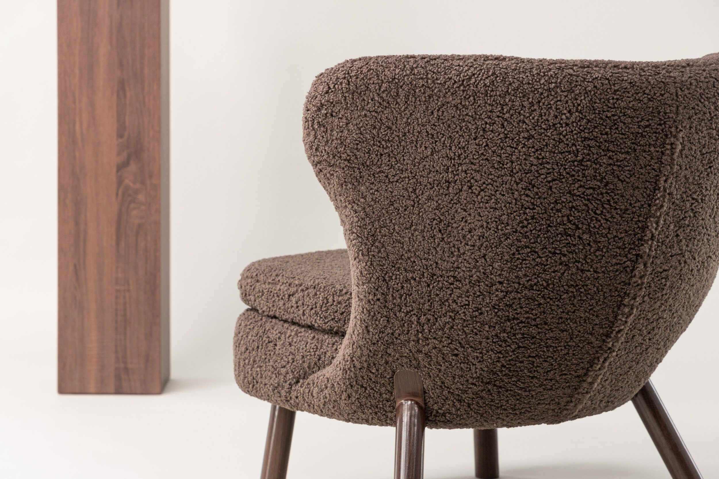 Nohr Fauteuil 'Demone' Met voetenbank, Teddy, kleur Bruin
