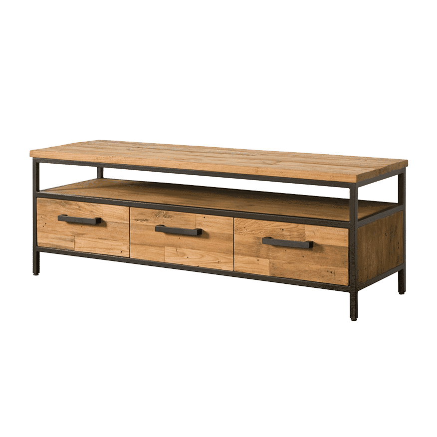 Tower Living Tv-meubel 'Livorno' Teak, 130cm Tower Living Tv-meubel 'Livorno' Teak, 130cm