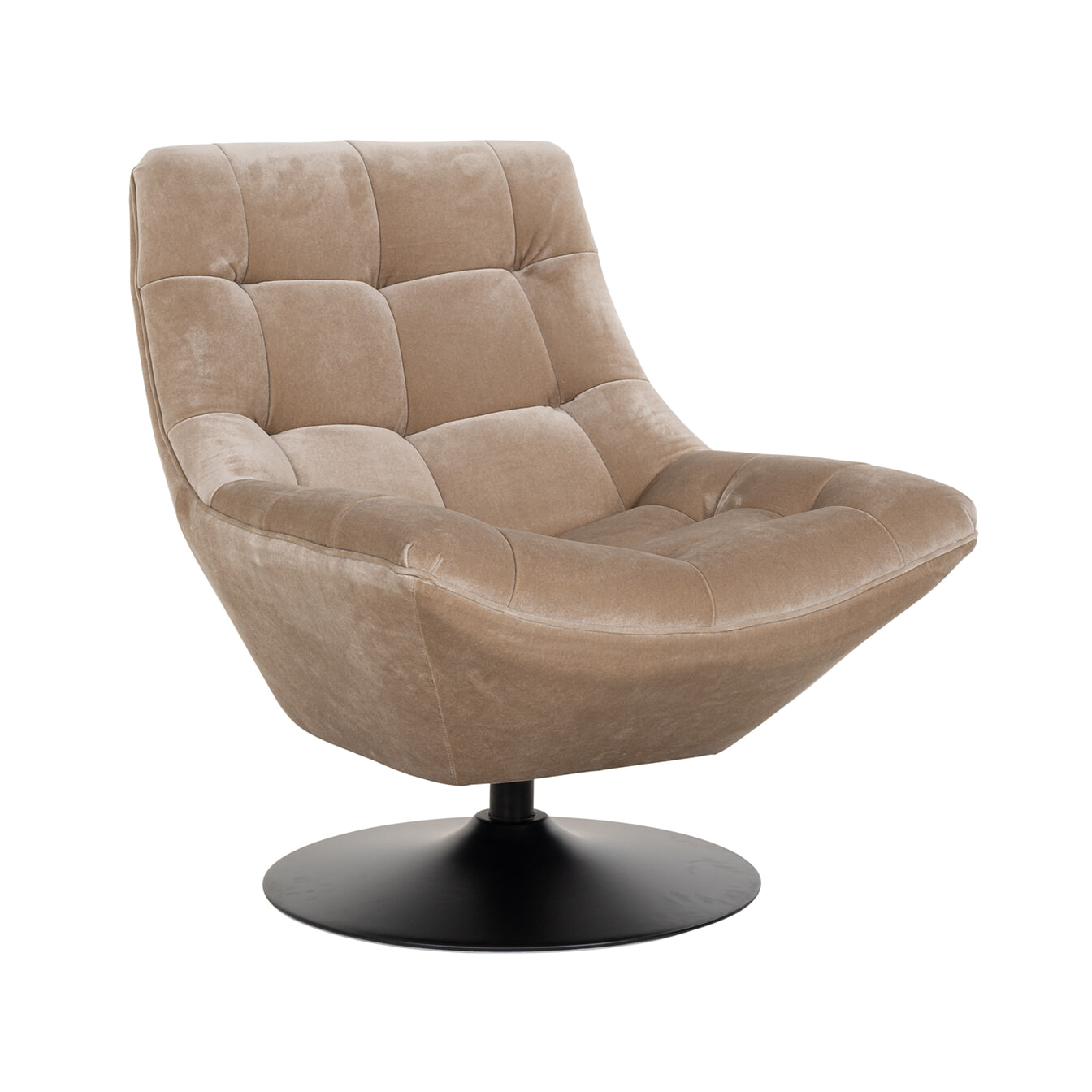 Richmond Fauteuil 'Richelle' Velvet, kleur zand Richmond Fauteuil 'Richelle' Velvet, kleur zand