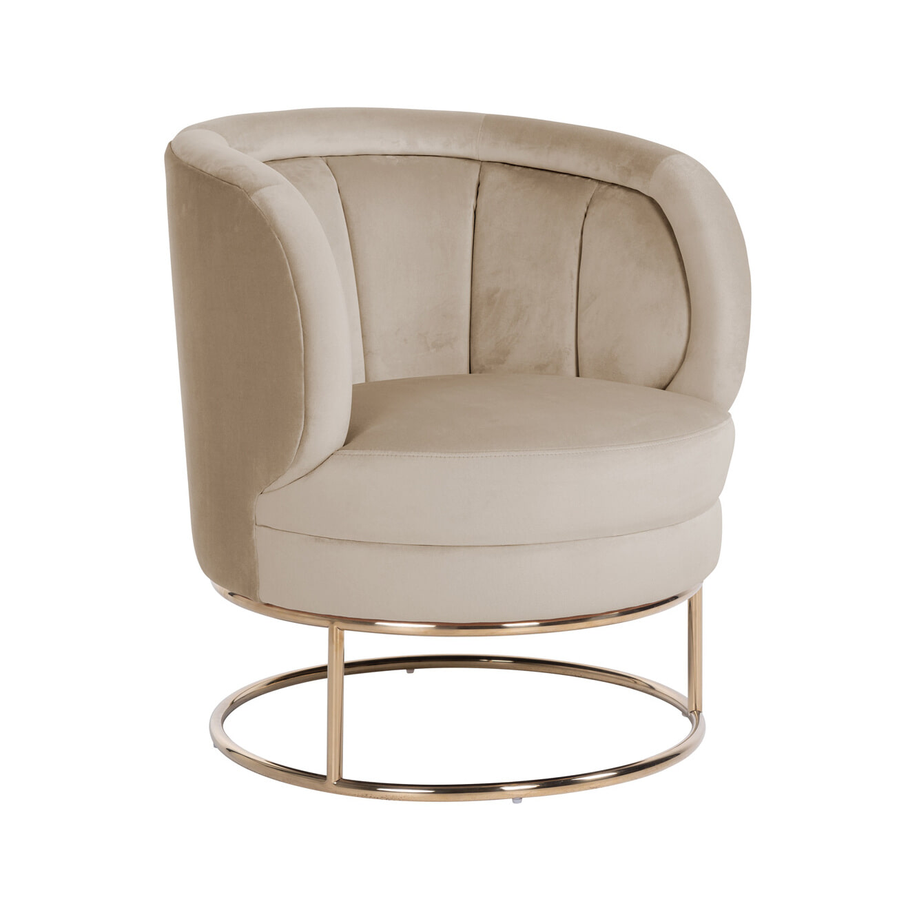 Richmond Fauteuil 'Felicia' Velvet, kleur Khaki / Goud Richmond Fauteuil 'Felicia' Velvet, kleur Khaki / Goud