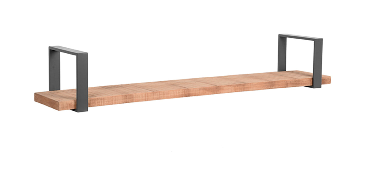 LABEL51 Wandplank 'Slam', Mangohout, 120 x 23 x 12cm LABEL51 Wandplank 'Slam', Mangohout, 120 x 23 x 12cm