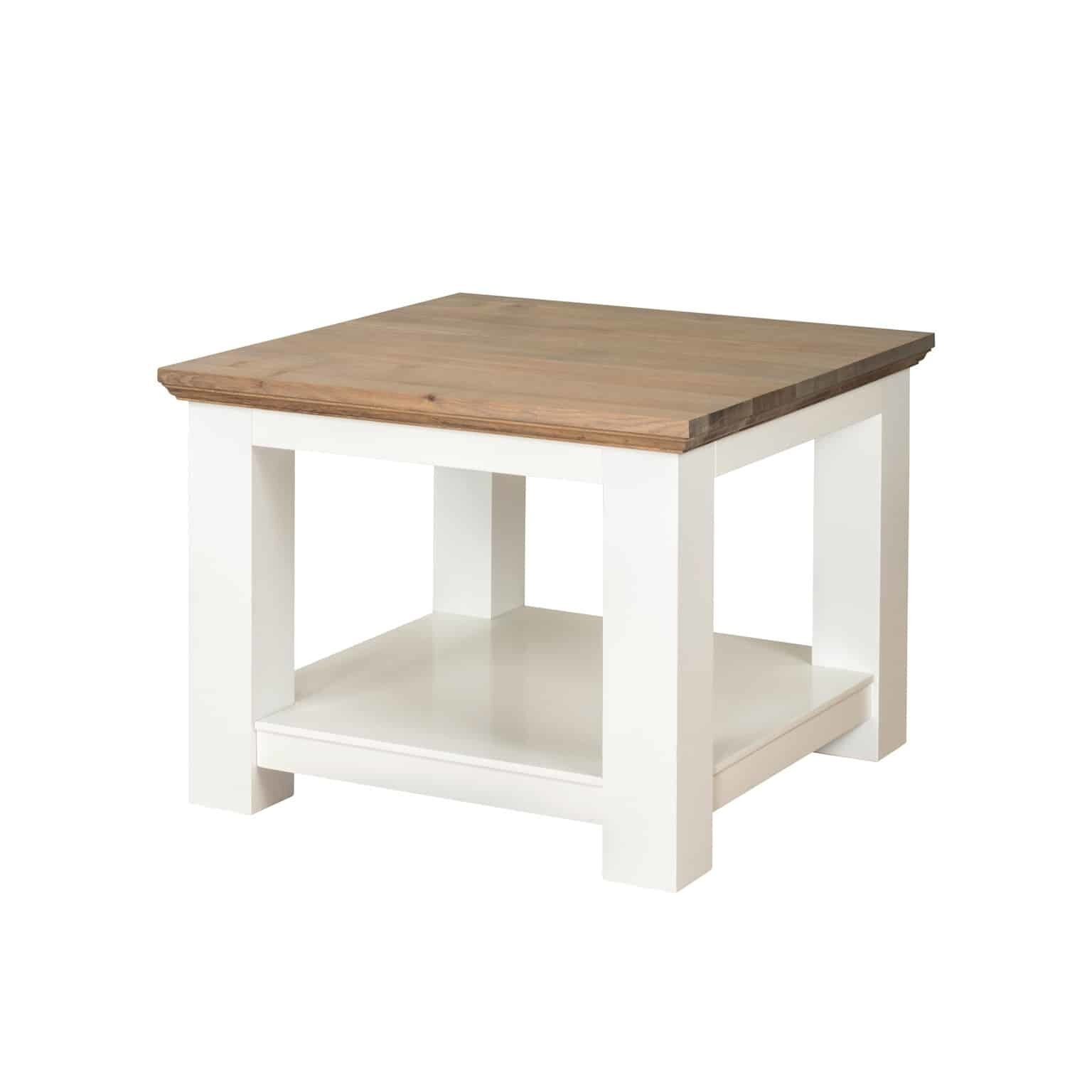 Richmond Bijzettafel 'Cardiff' Eiken blad, kleur Ral 9010, 60 x 60cm Richmond Bijzettafel 'Cardiff' Eiken blad, kleur Ral 9010, 60 x 60cm
