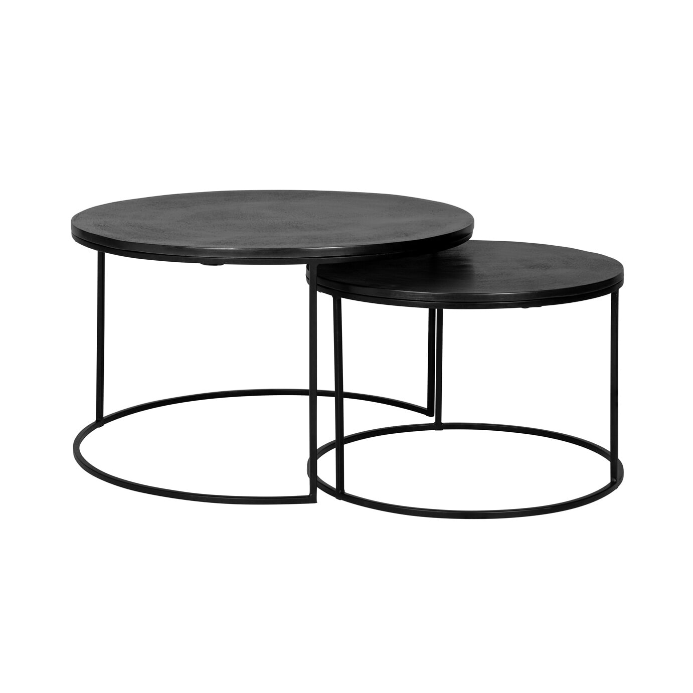 Richmond Salontafel 'Bolder' Set van 2 stuks, kleur Zwart