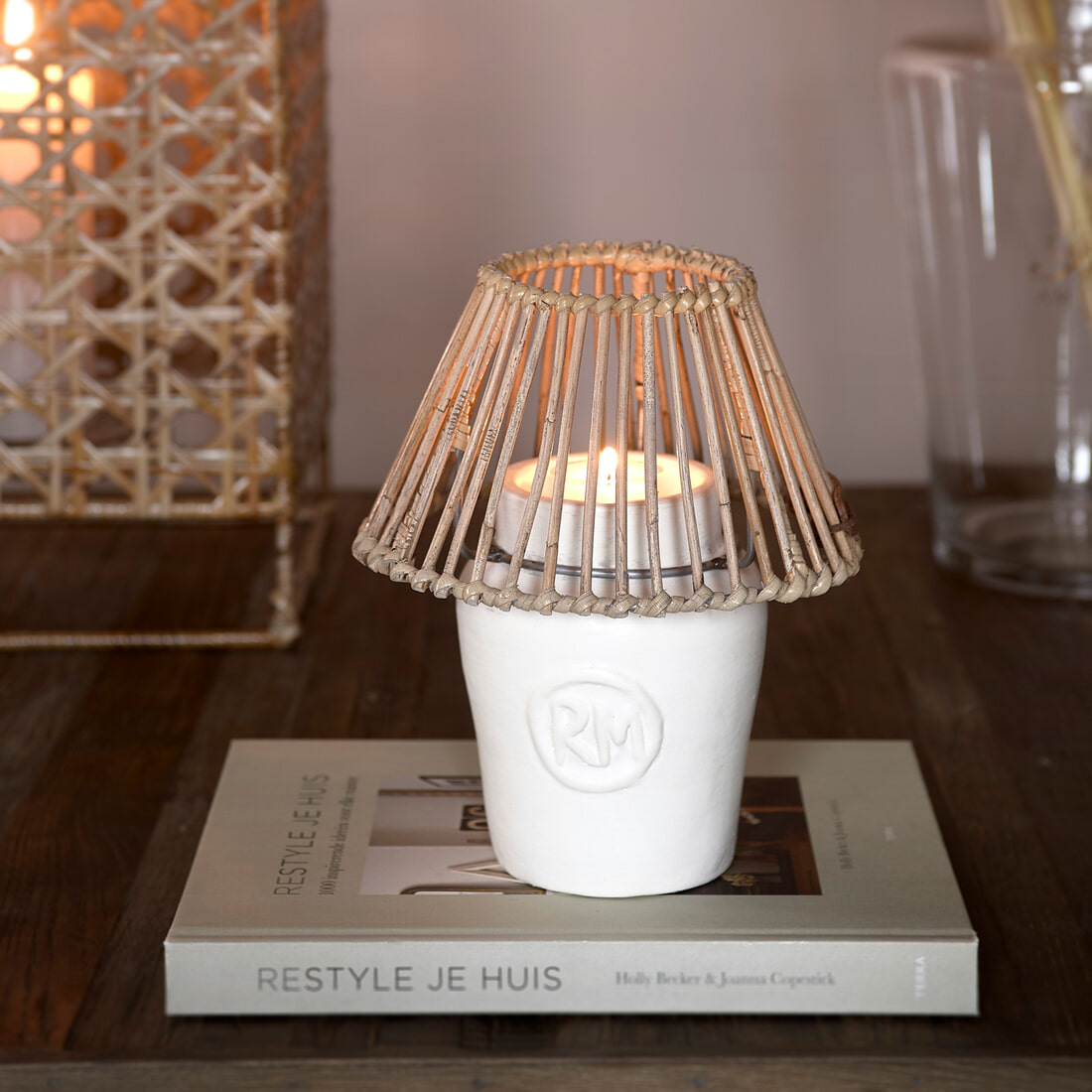 Rivièra Maison Kaarshouder 'Clay' Rotan