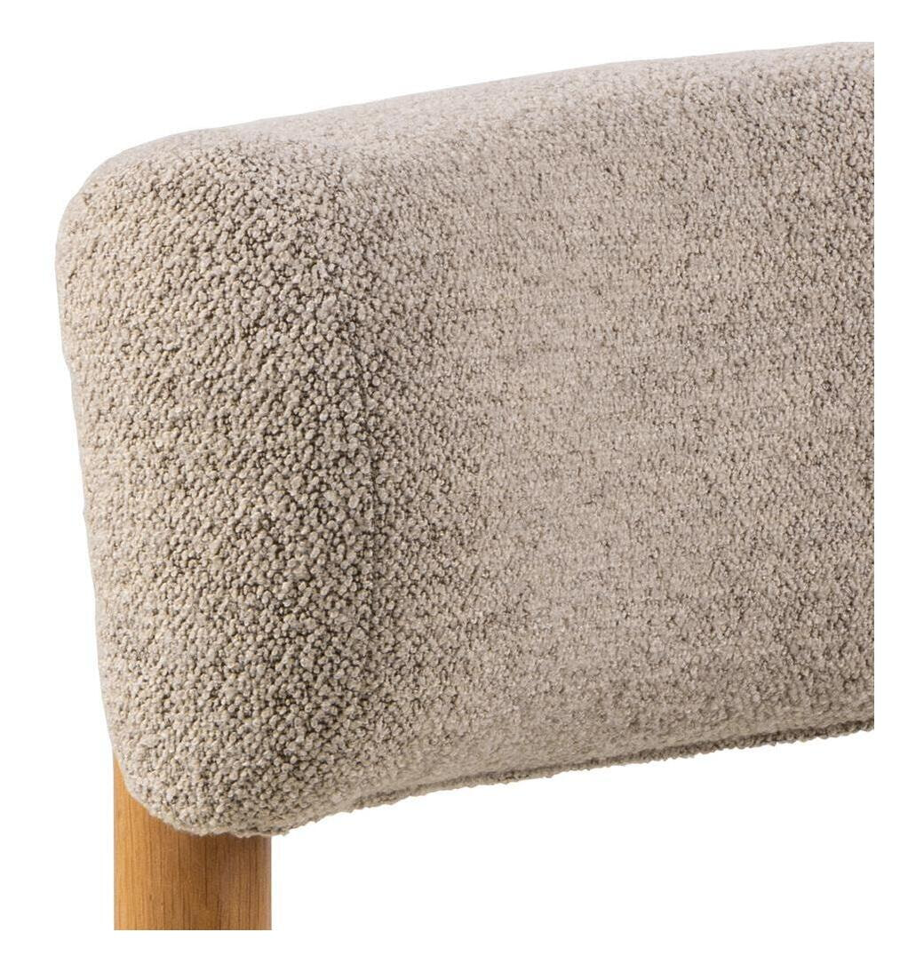 Bendt Fauteuil 'Conni', Eikenhout en bouclé, kleur Beige